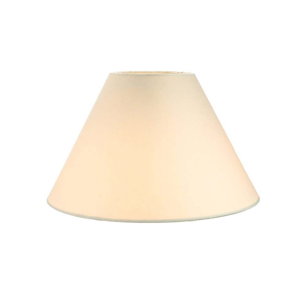 Traditional 8" Cream Cotton Coolie Lampshade Suitable for Table Lamp or Pendant Image 2