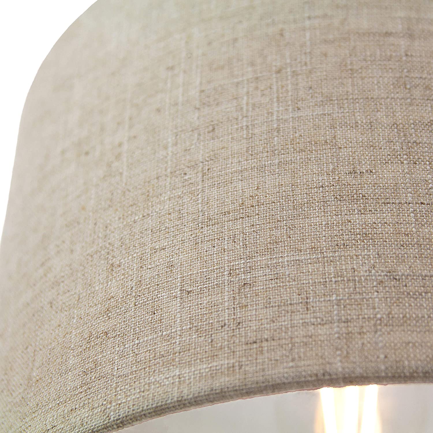 Contemporary and Stylish Natural Linen 12" Lamp Shade in Oatmeal - 30cm Diameter Image 3