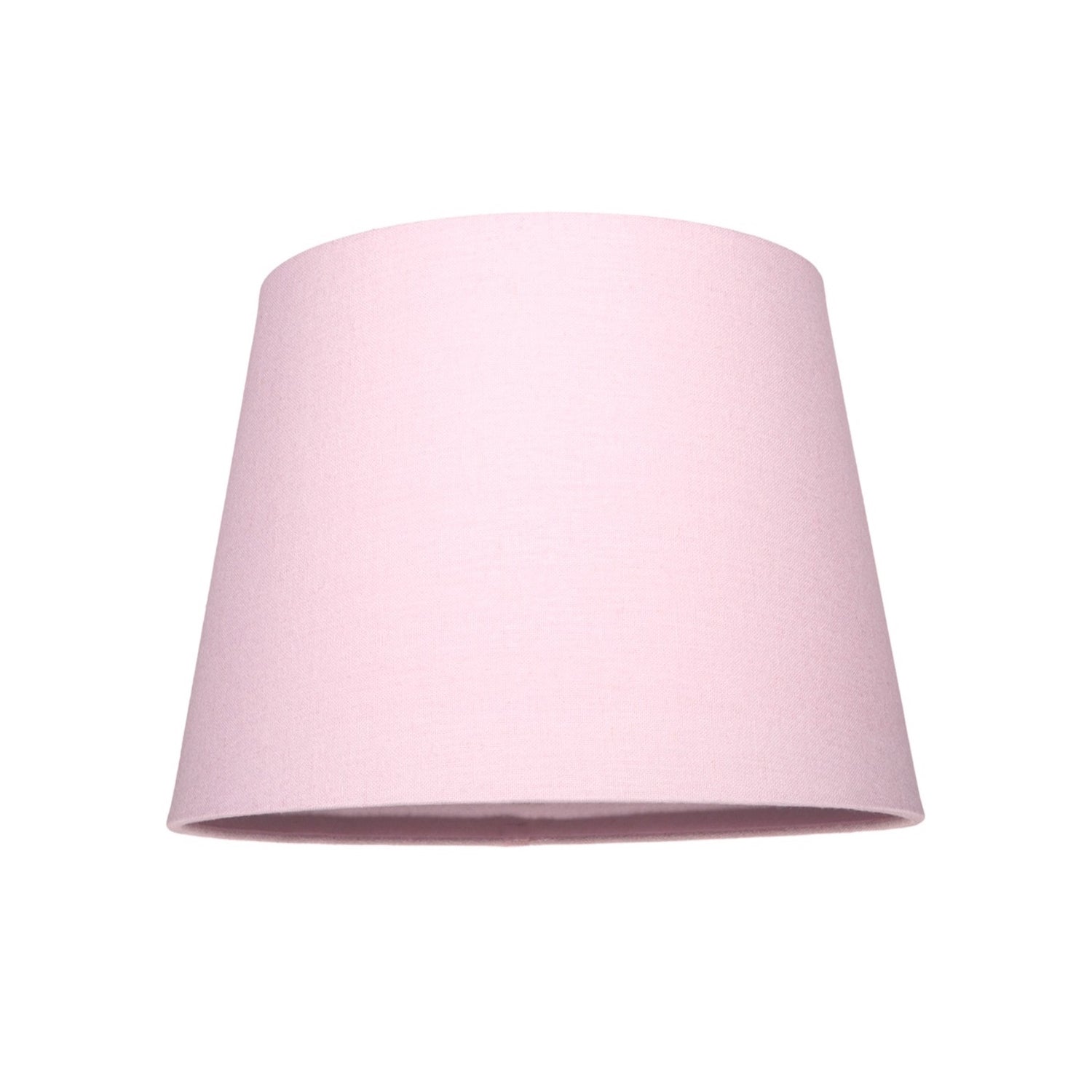 Traditional 6 Inch Light Soft Pink Linen Drum Clip-On Lamp Shade 40w Maximum Image 1