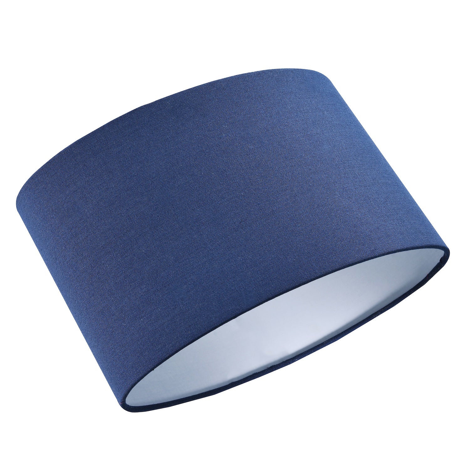 Contemporary and Stylish Navy Blue Linen Fabric Oval Lamp Shade - 30cm Width Image 5