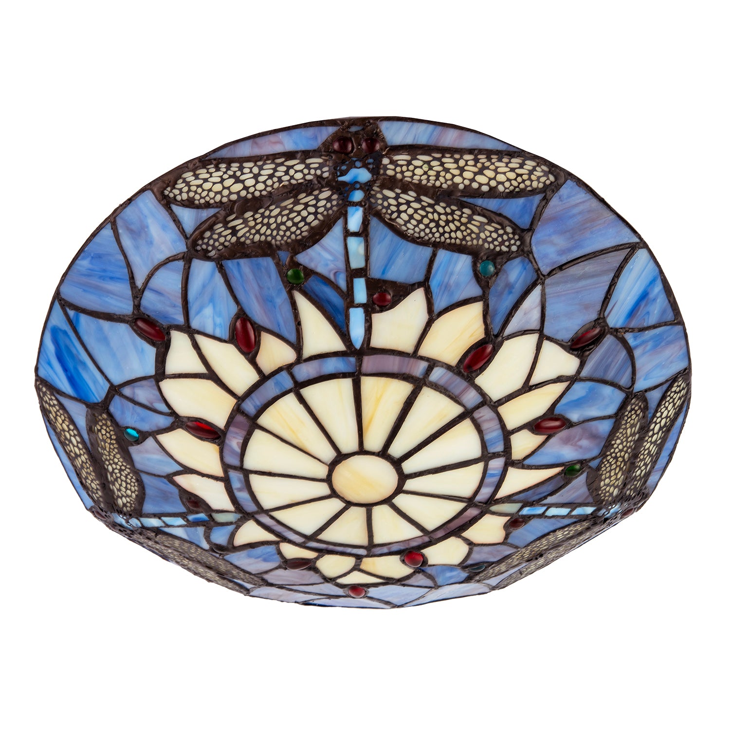 Lavender Light Purple Dragonfly Tiffany Glass Easy Fit Pendant Shade Image 5