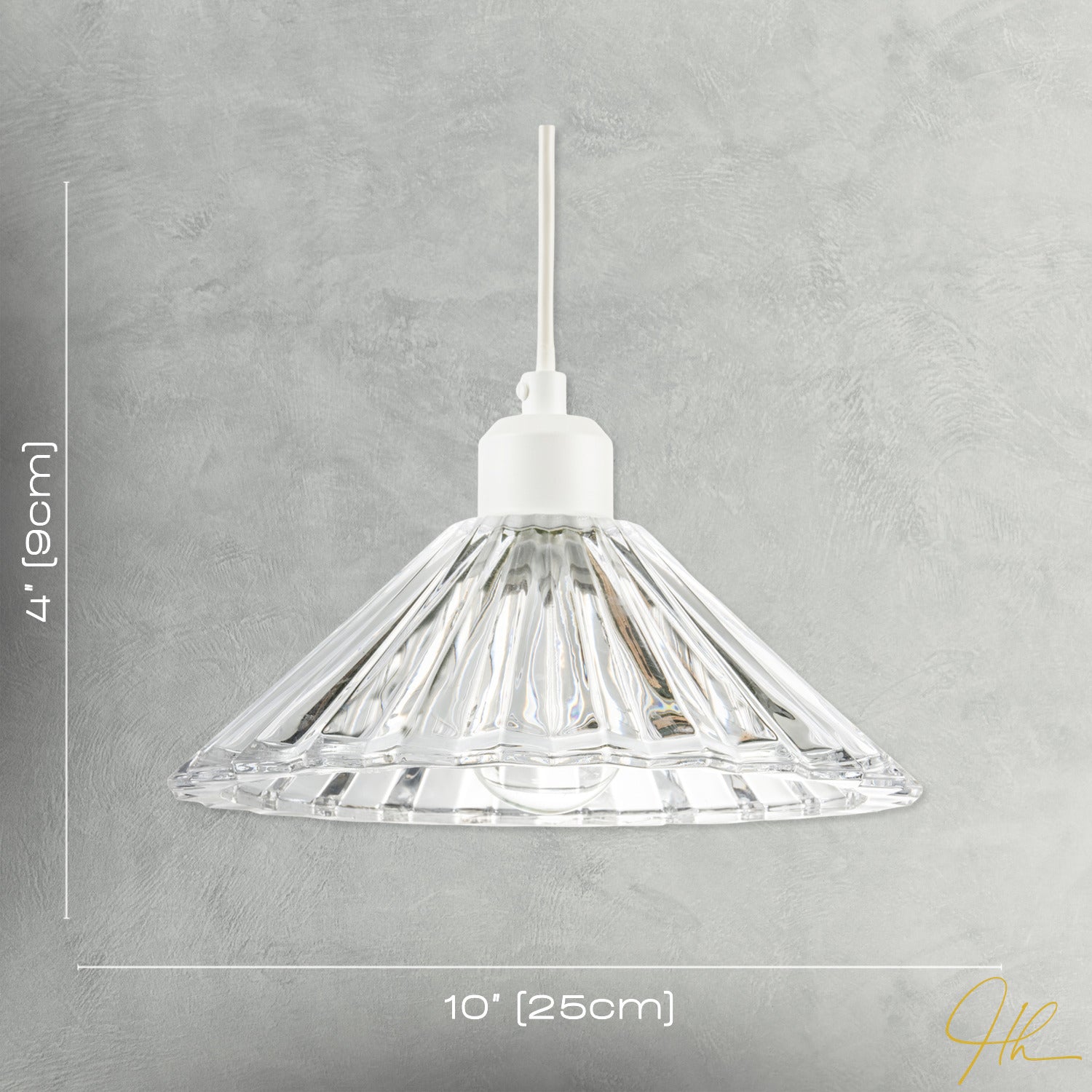 Modern Vertical Fluted Thick Clear Glass Pendant Ceiling Light Shade Image 7