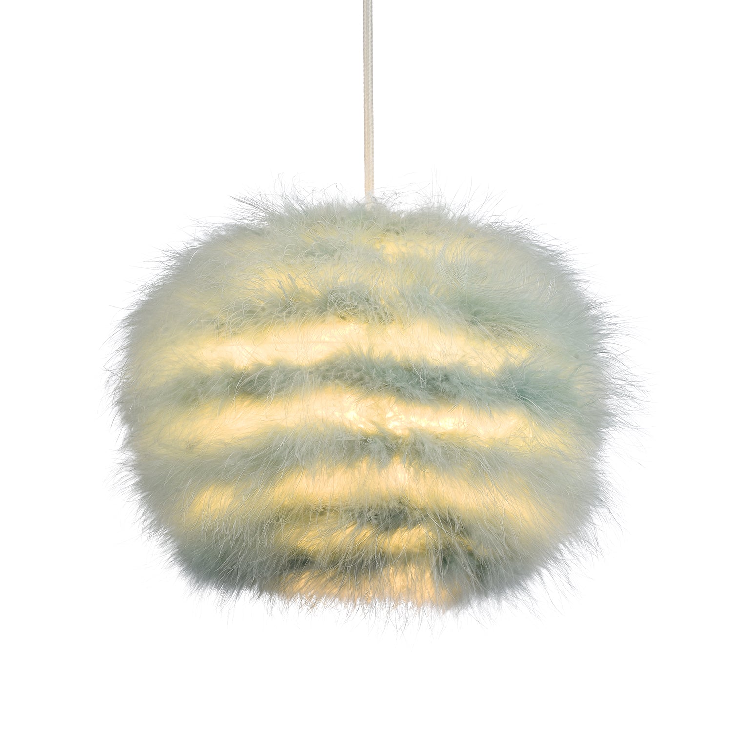 Modern and Distinctive Small Real Duck Egg Feather Decorated Pendant Light Shade Image 2