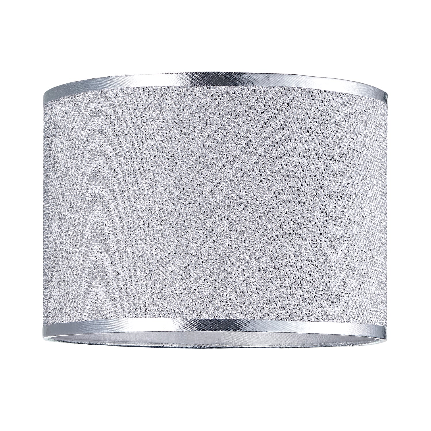 Modern and Designer Mini Diamond Silver Glitter Fabric Lamp Shade 25cm Wide Image 1