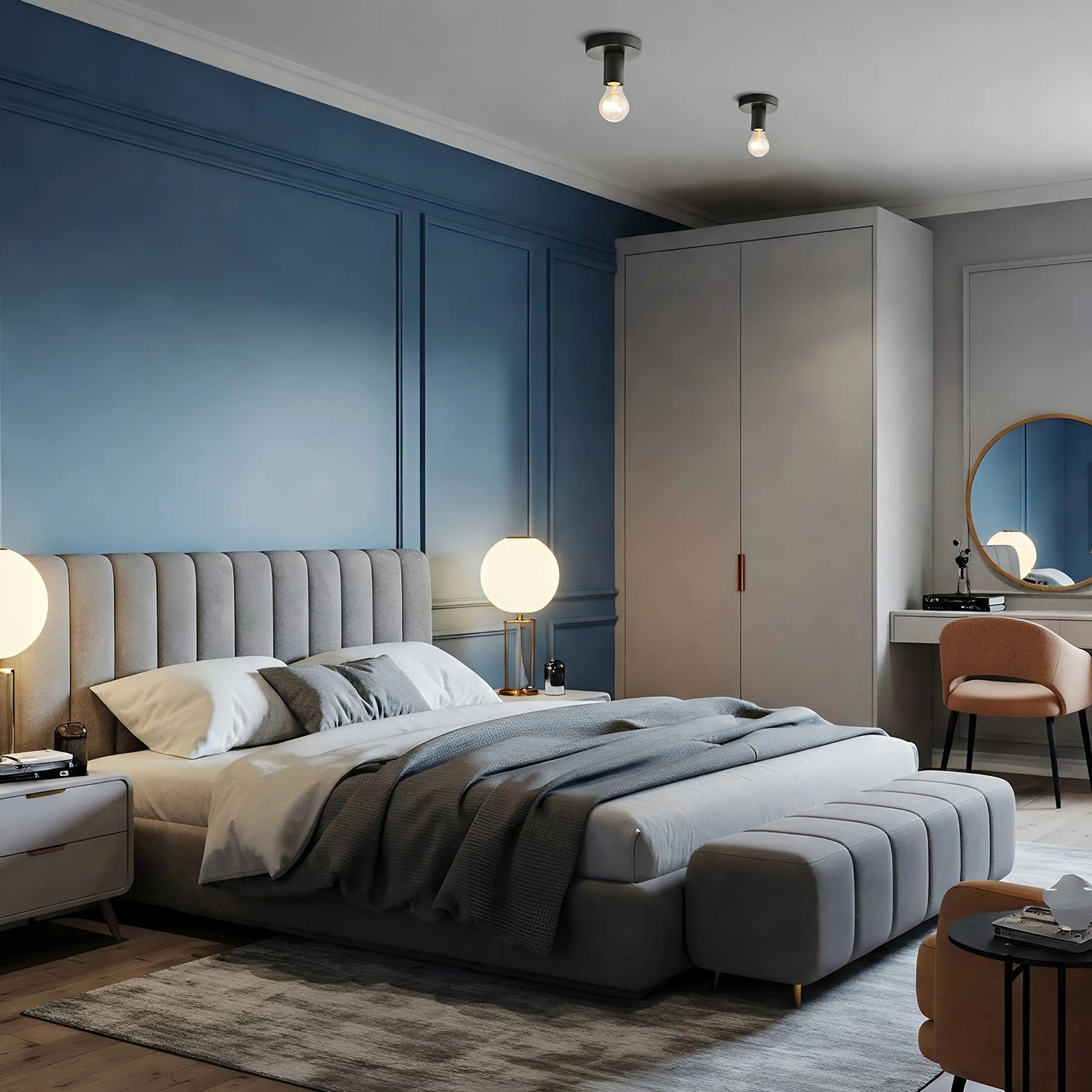 Matte Black Ceiling or Wall Light Fitting for Industrial Style Light Bulbs Image 6