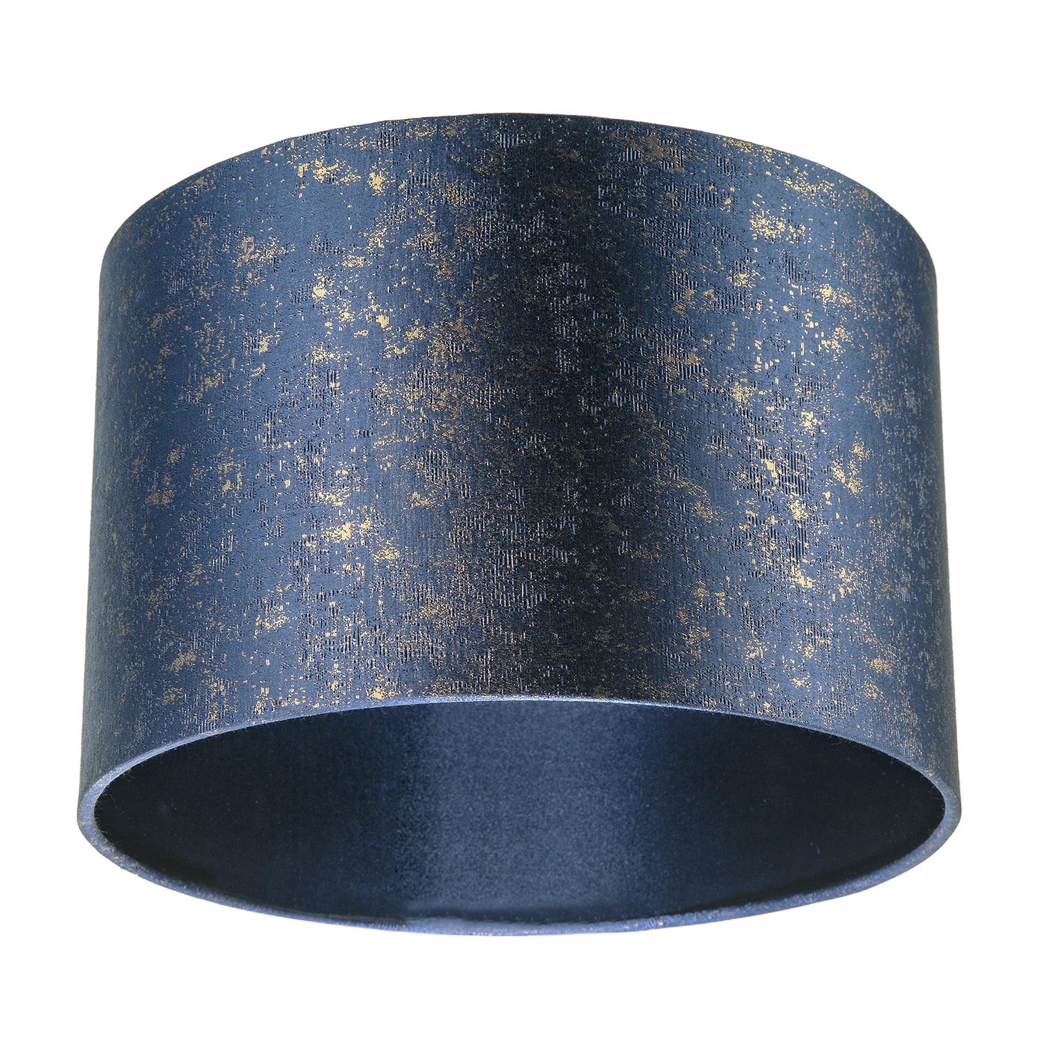 Midnight Blue Jacquard Fabric Lamp Shade with Gold Foil Fleck Accents Image 5