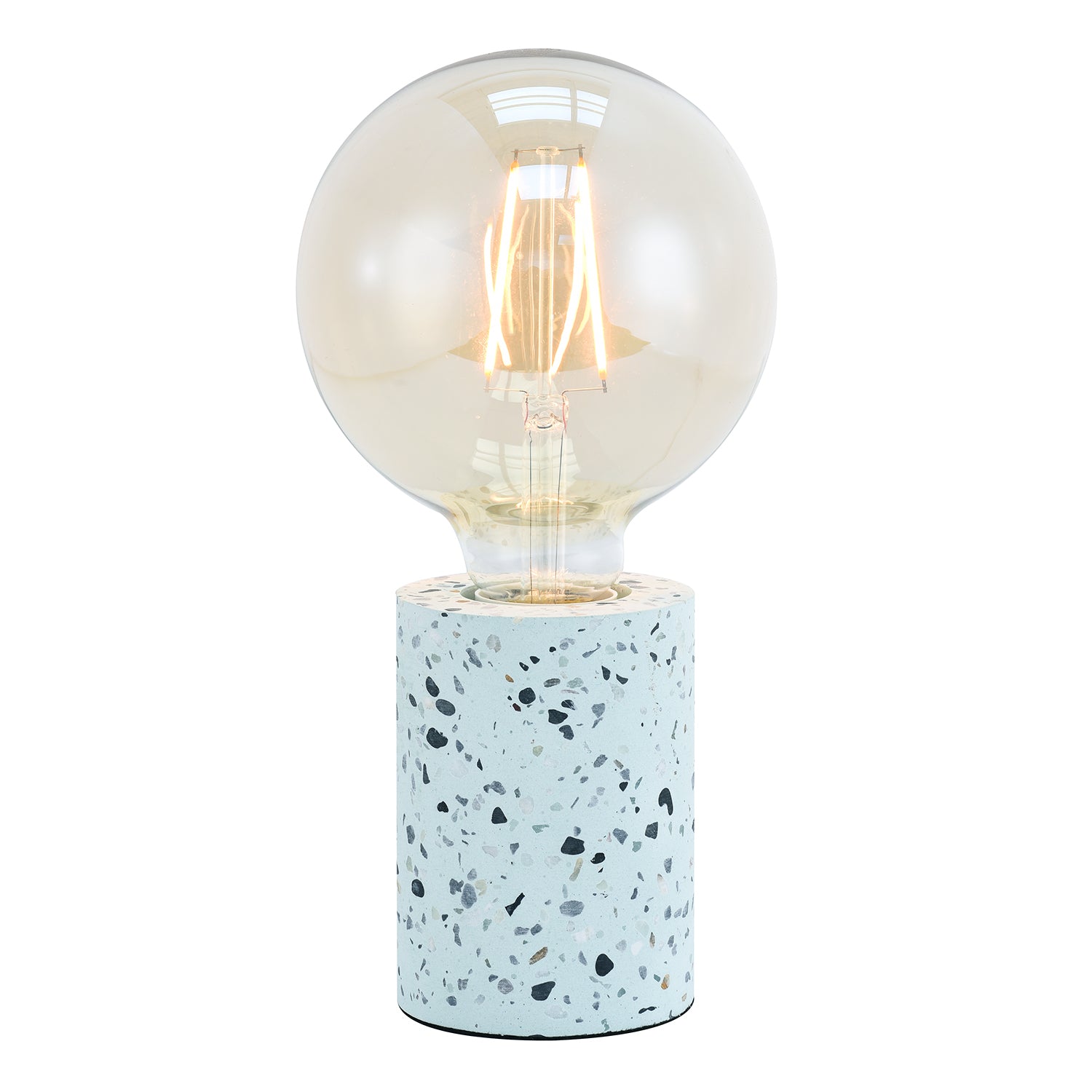 Modern Duck Egg Mosaic Concrete Table Lamp for Industrial Style Light Bulbs Image 1