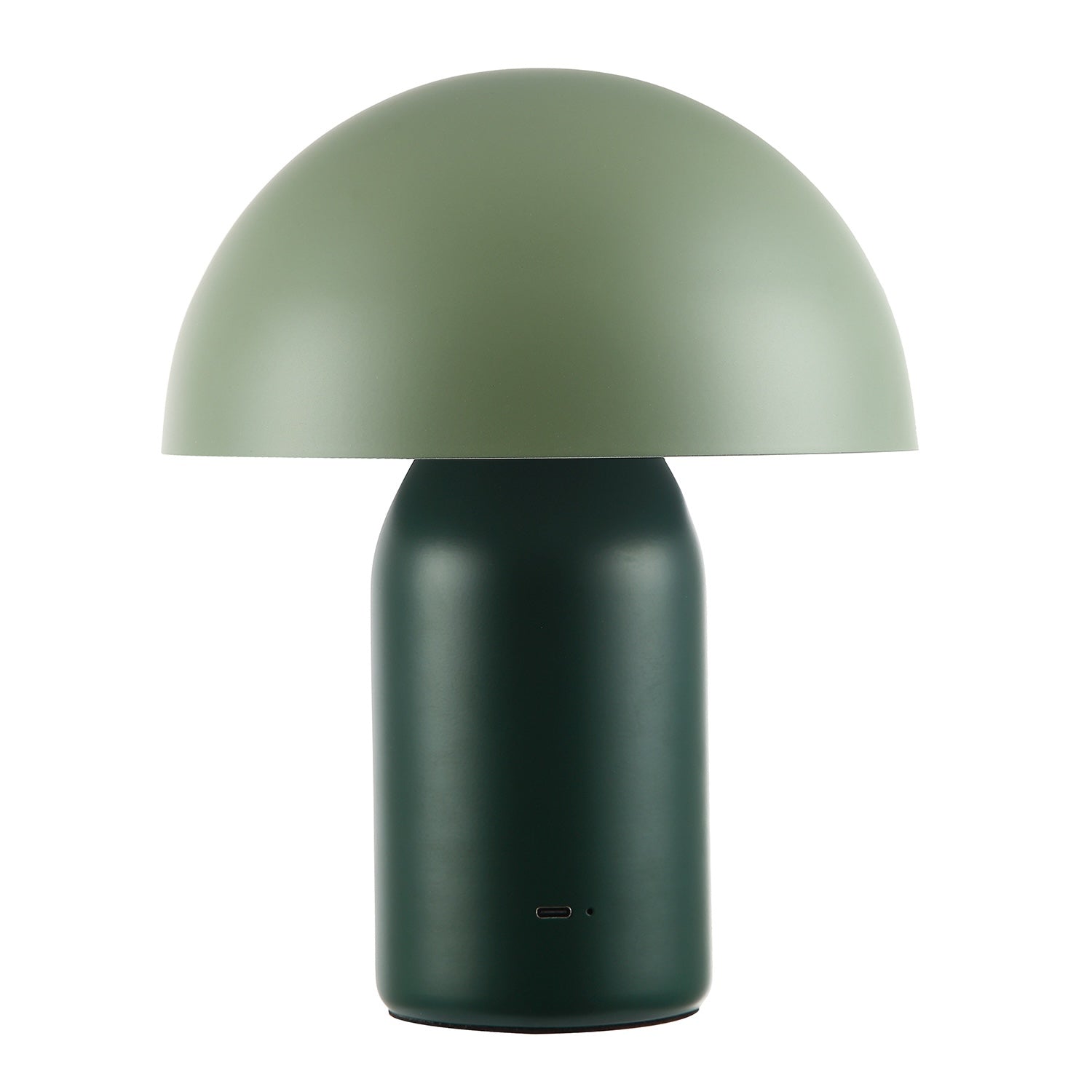 Modern Rechargeable Mushroom Table Lamp in Forest and Olive Green - Touch Dimmer Image 3