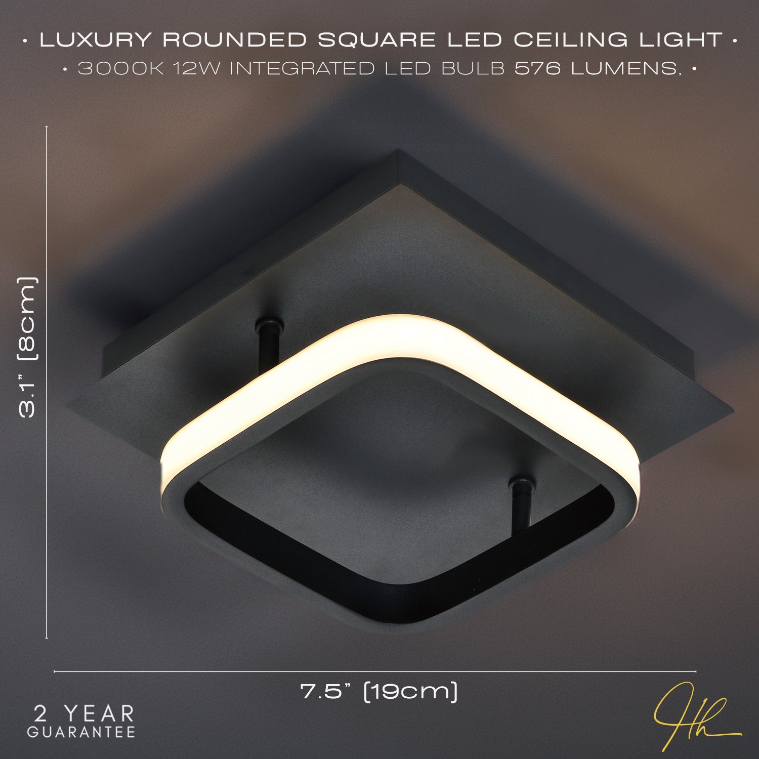 Modern Designer Square Strip 3000k LED Ceiling Lighting Fitting in Matte Black Image 5