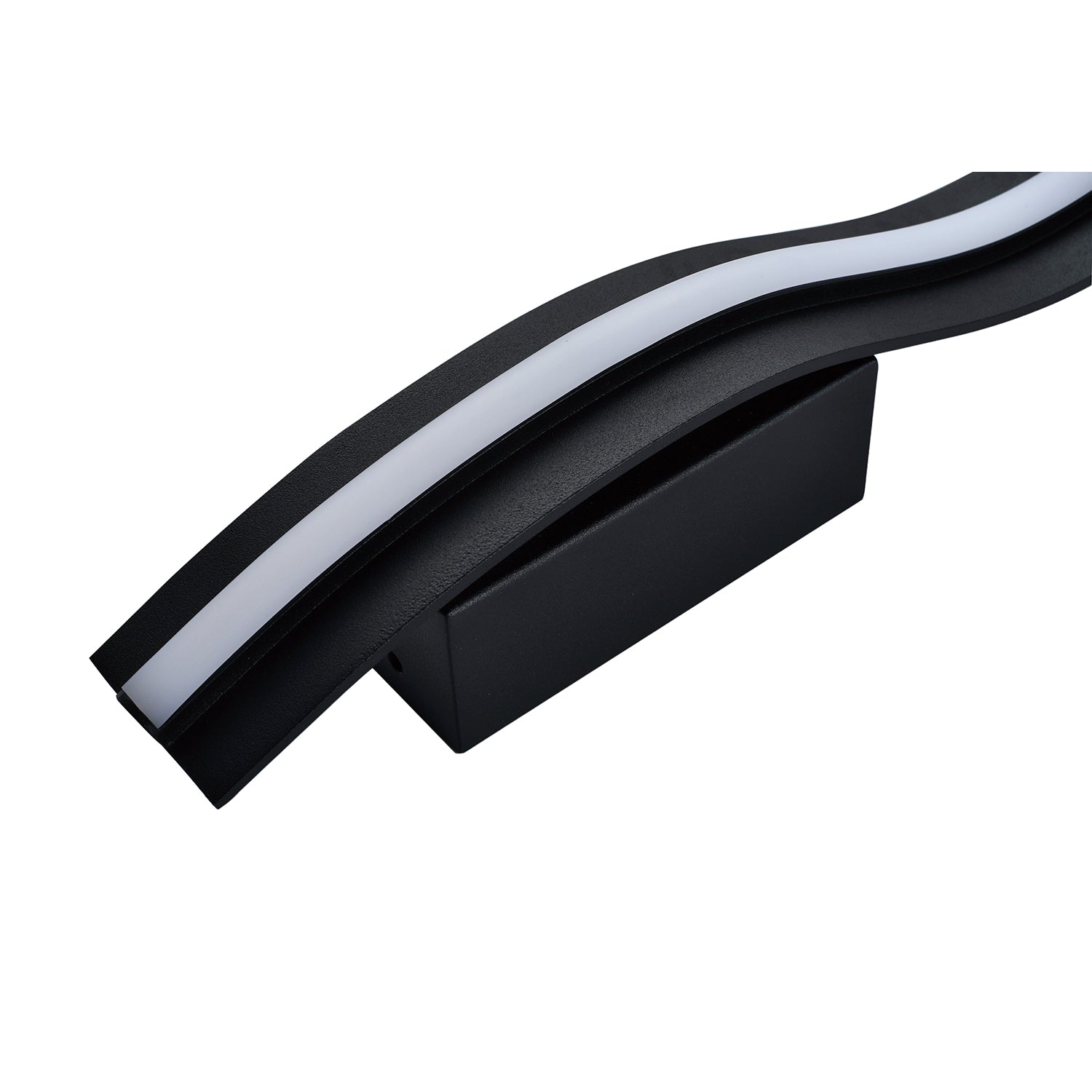 LED Stick Style Modern Feature Wall Light Fitting in Matte Sand Black Image 3