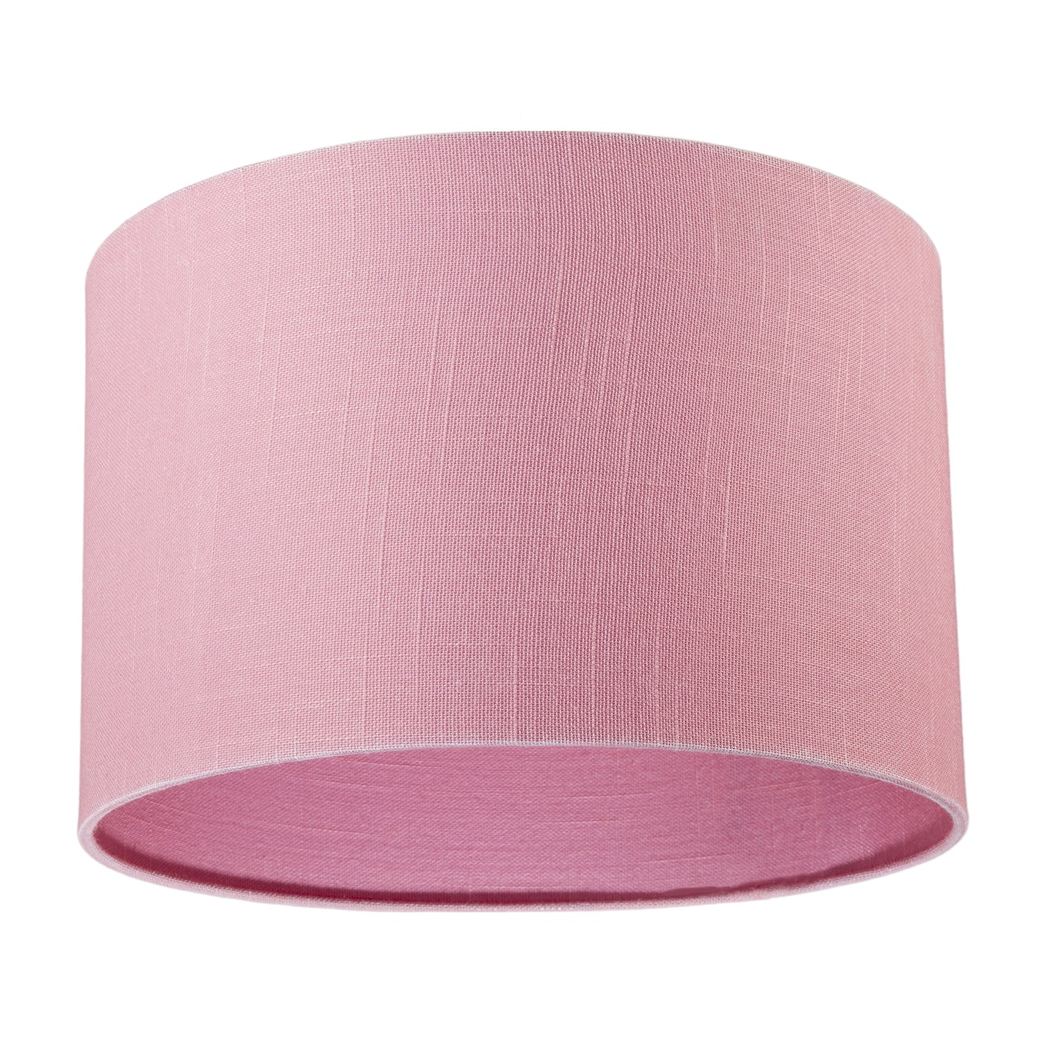 Modern Designer Candy Pink Textured Linen Fabric Circular Lamp Shade Image 4
