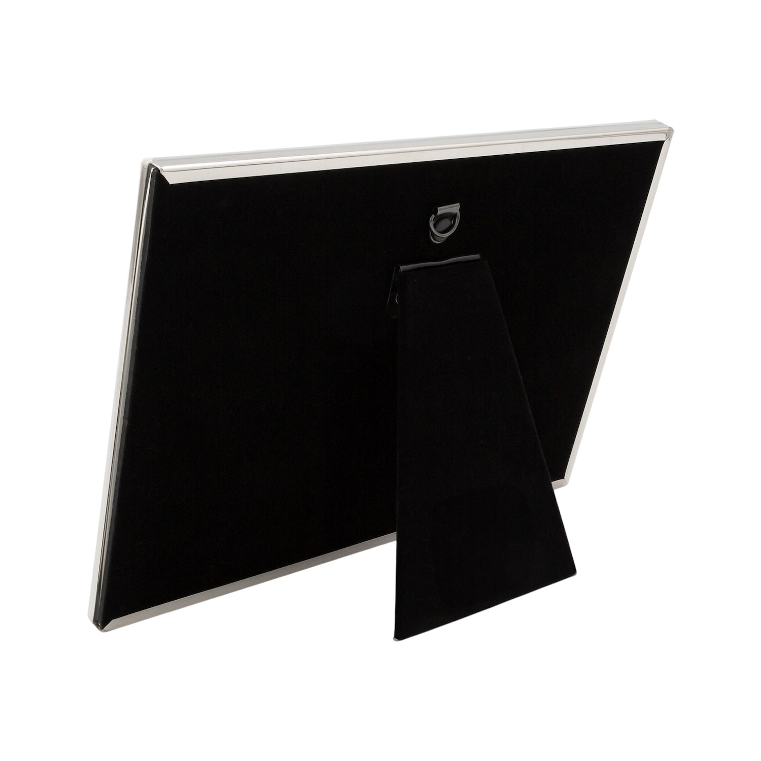 Modern Engagement 4x6 Photo Frame in Nickel Plating with Double Rings Image 4