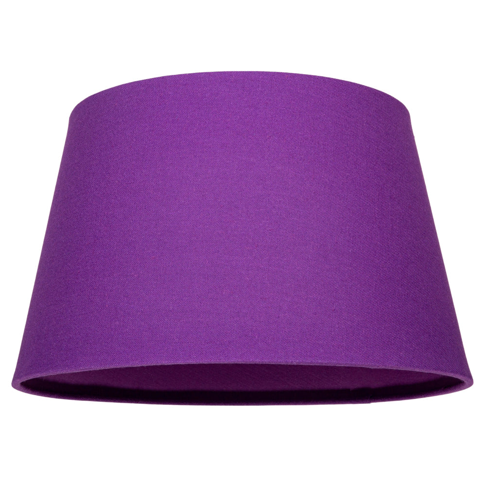 Traditional 30cm Purple Linen Fabric Drum Table/Pendant Shade 60w Maximum Image 5