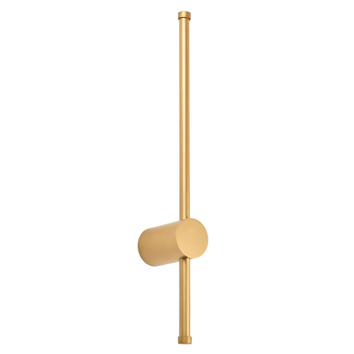 Modern and Sleek Stick Style Ambient LED Wall Light Fitting in Plated Brush Gold Image 1