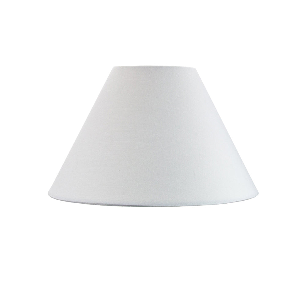 Traditional 8" White Cotton Coolie Lampshade Suitable for Table Lamp or Pendant Image 1