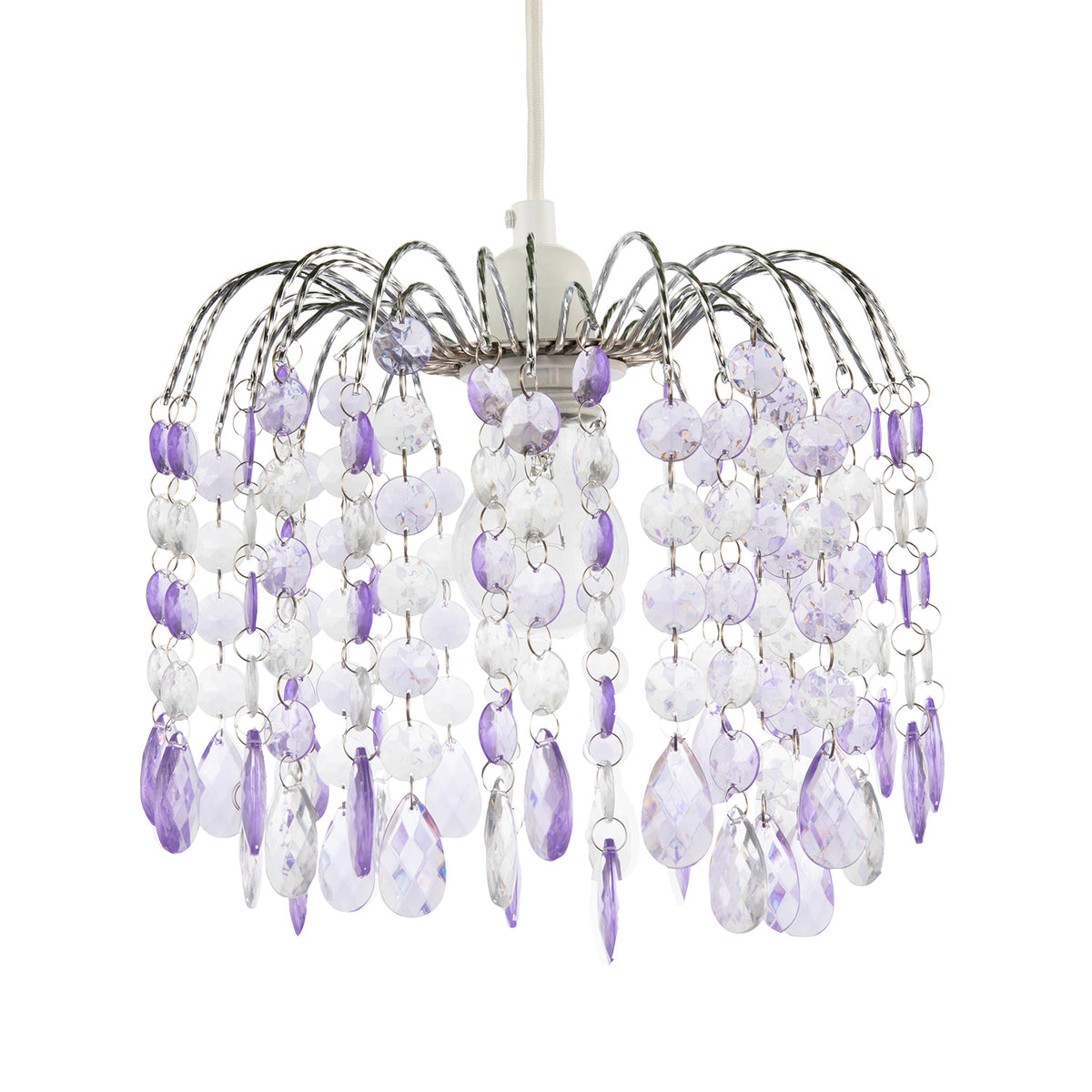 Modern Waterfall Pendant Shade Clear Acrylic Drops