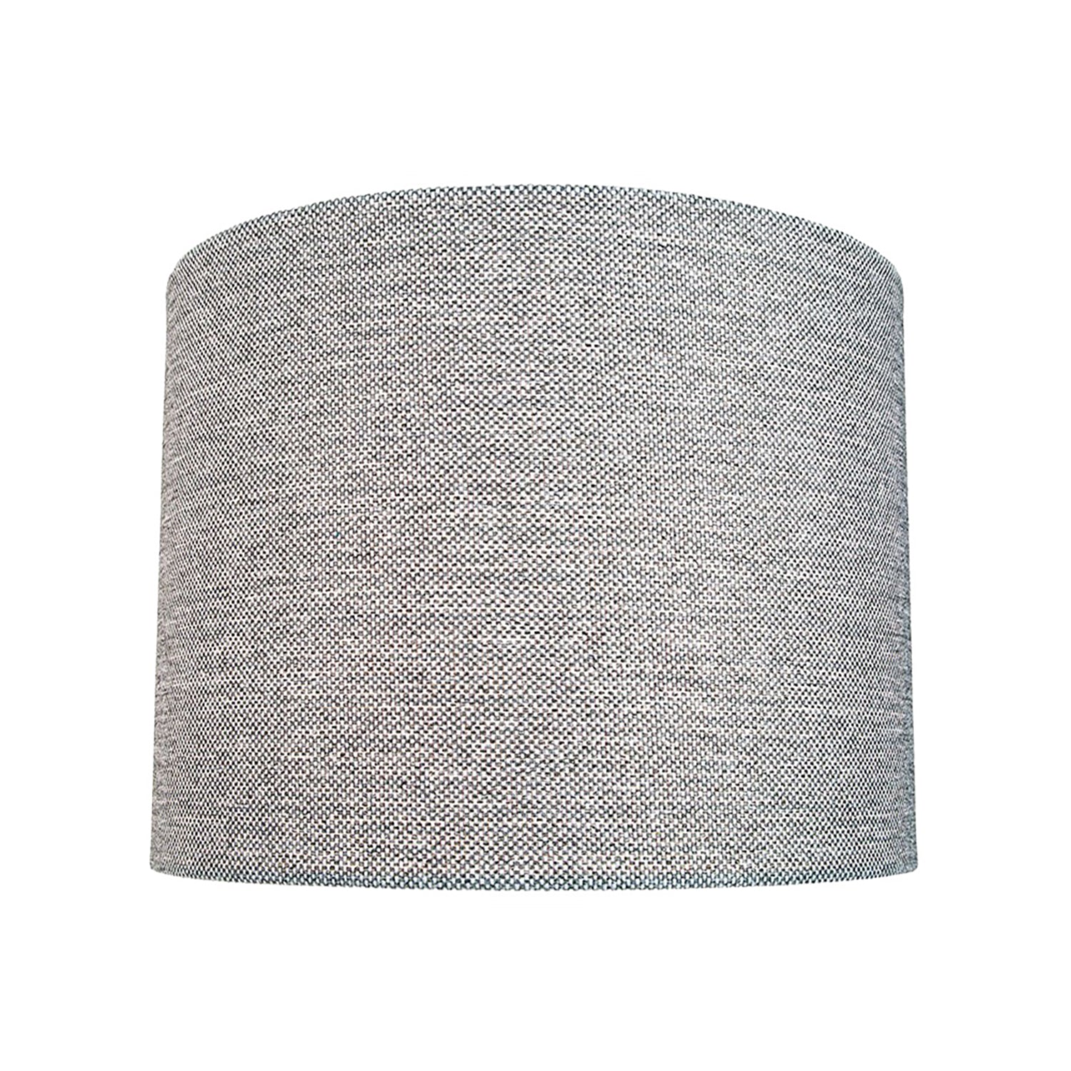 Modern and Chic Ash Grey Linen Fabric Small 8" Drum Lamp Shade 40w Maximum Image 1