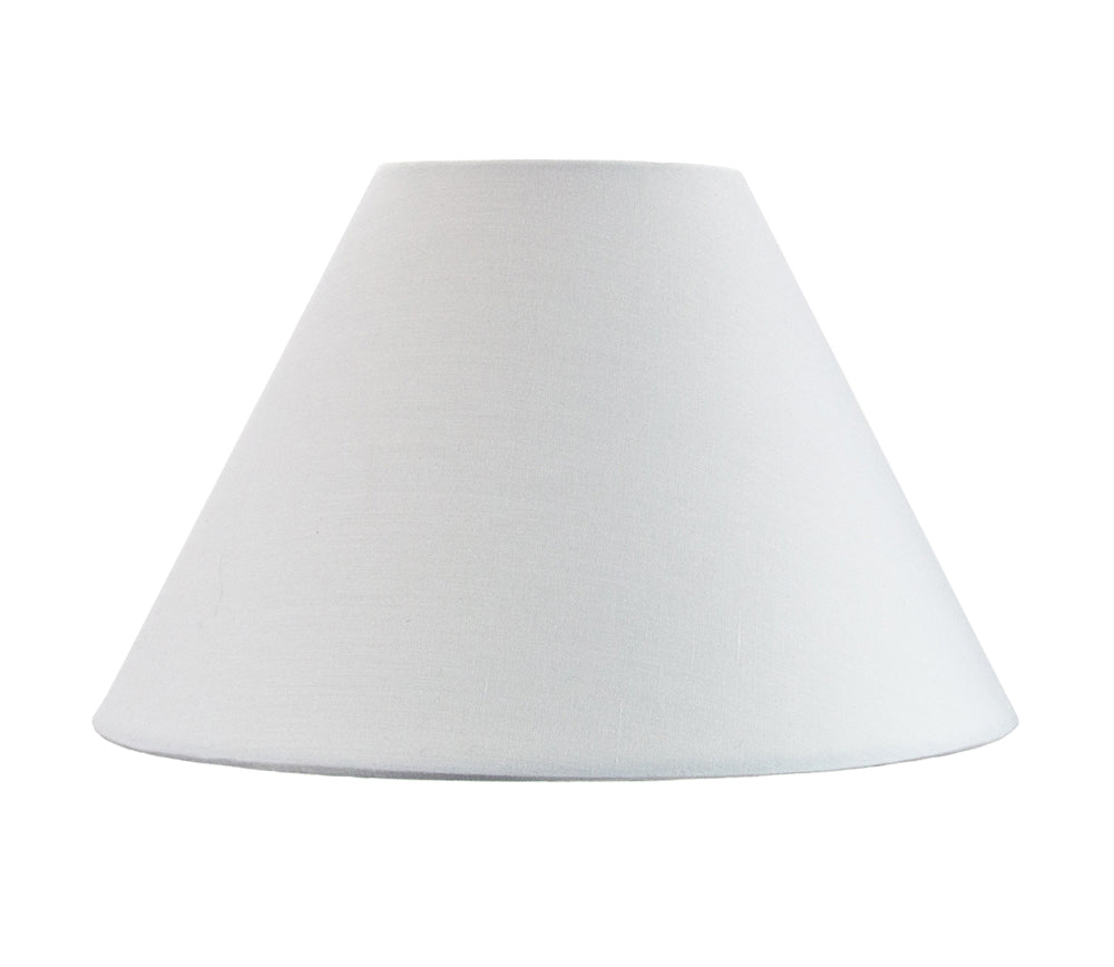 Traditional 12" White Cotton Coolie Lampshade Suitable for Table Lamp or Pendant Image 1