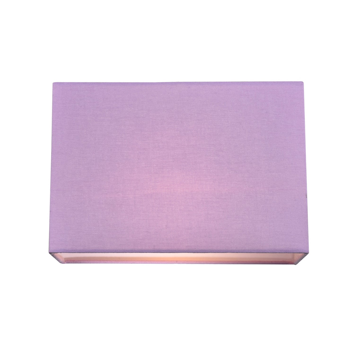 Contemporary and Stylish Soft Lilac Linen Fabric Rectangular Lamp Shade Image 2