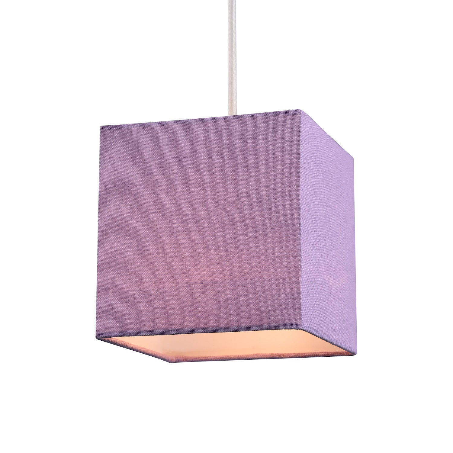 Contemporary and Stylish Soft Lilac Linen Fabric Square 16cm Lamp Shade Image 2