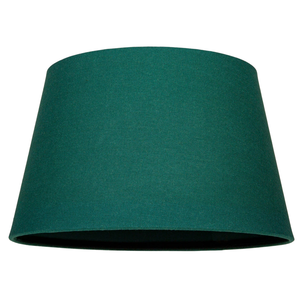 Traditional 30cm Forest Green Linen Fabric Drum Table/Pendant Shade 60w Maximum Image 5