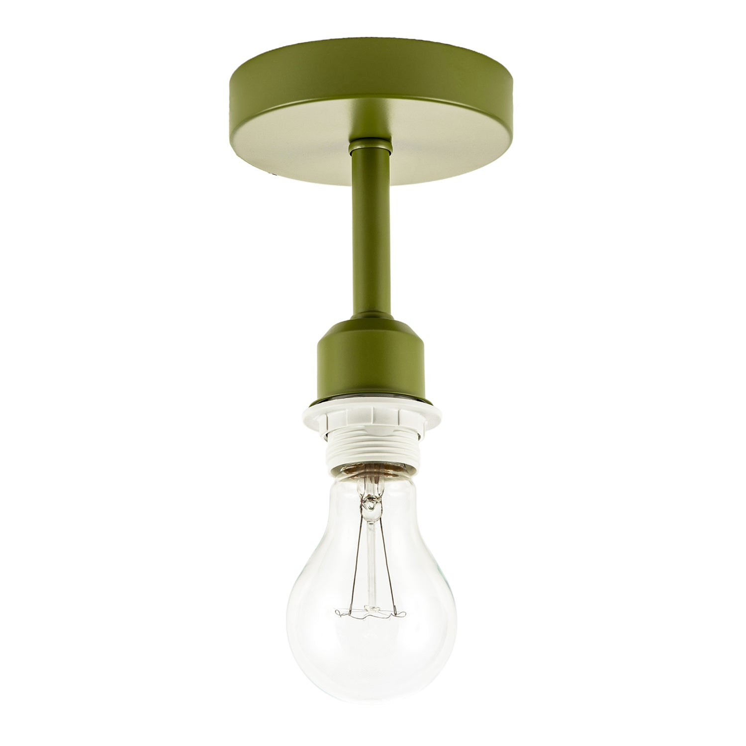 Traditional Olive Green Ceiling Light Fitting to Hold Lamp Shades Image 2