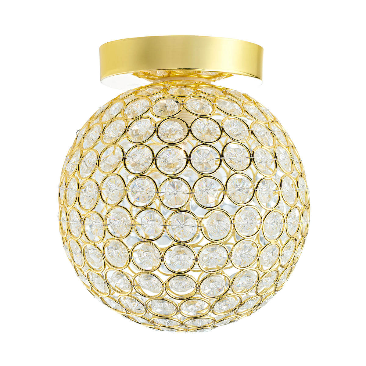 Modern Polished Beaded Glass IP44 Bathroom Ceiling Light