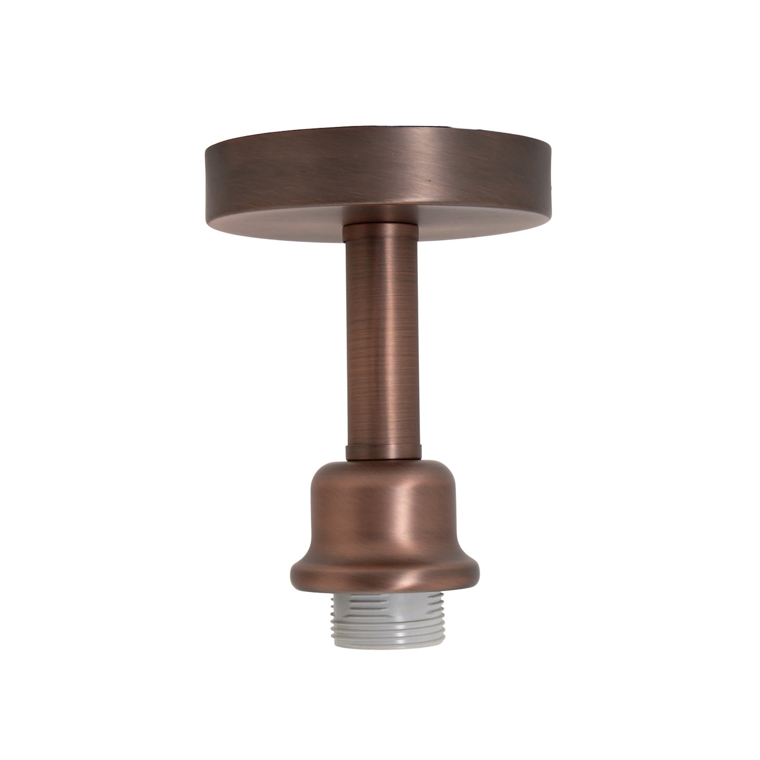 Contemporary Designer Short Semi Flush Antique Copper Ceiling Light Image 1