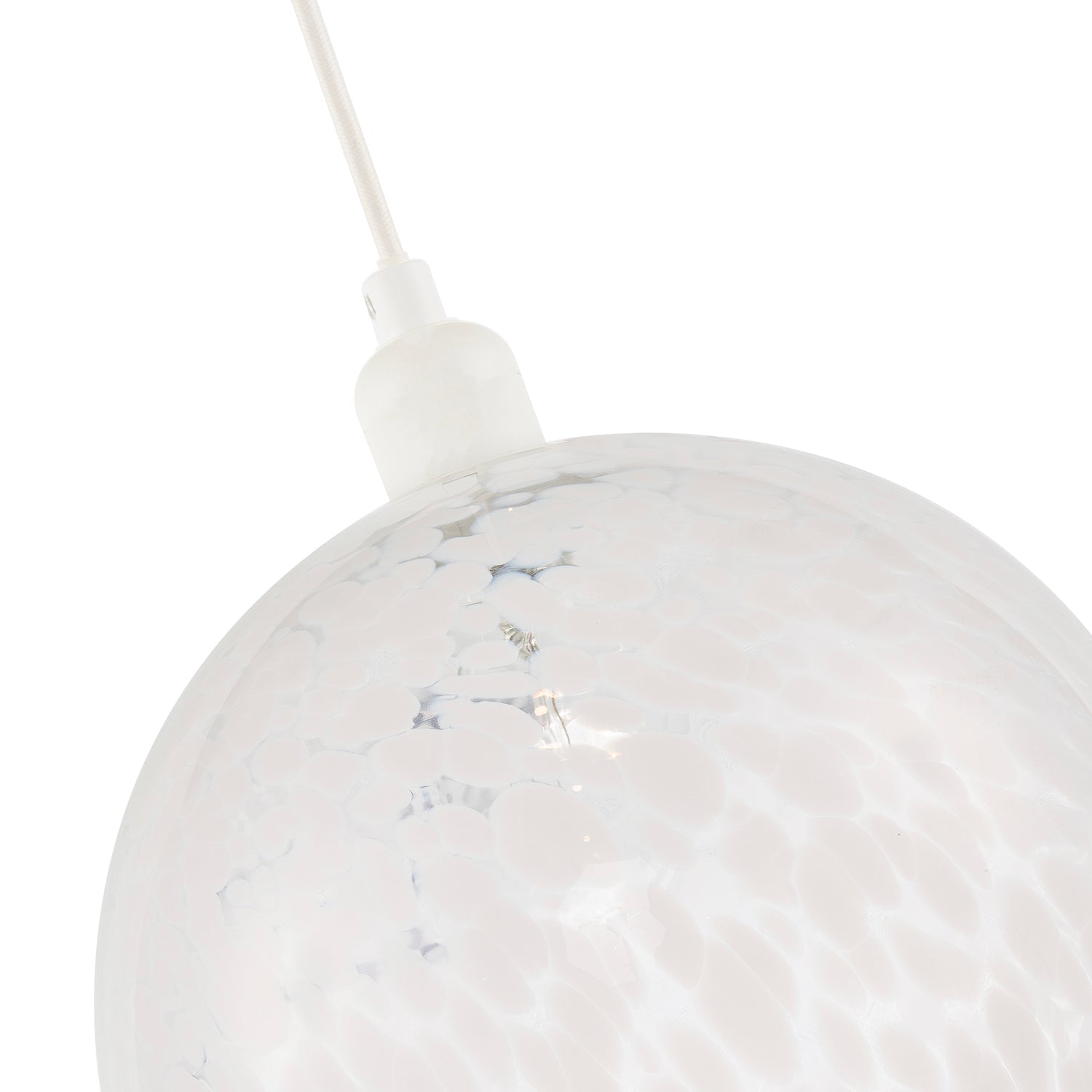 Modern Opal White Snowflake 25cm Glass Pendant Ceiling Lighting Shade Image 3
