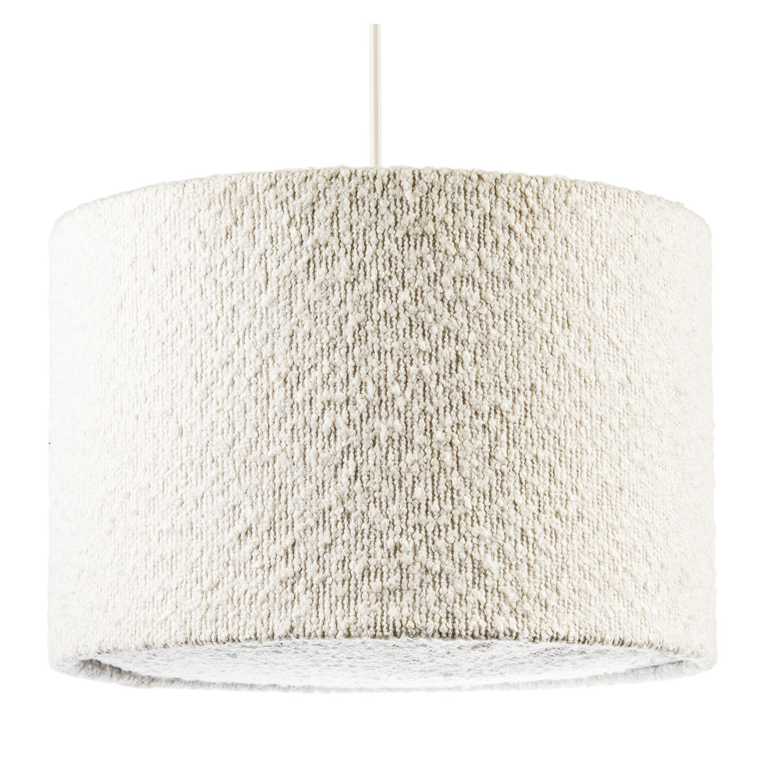 Luxuriously Textured Boucle Lamb Wool Fabric Pendant Lighting Shade Image 1