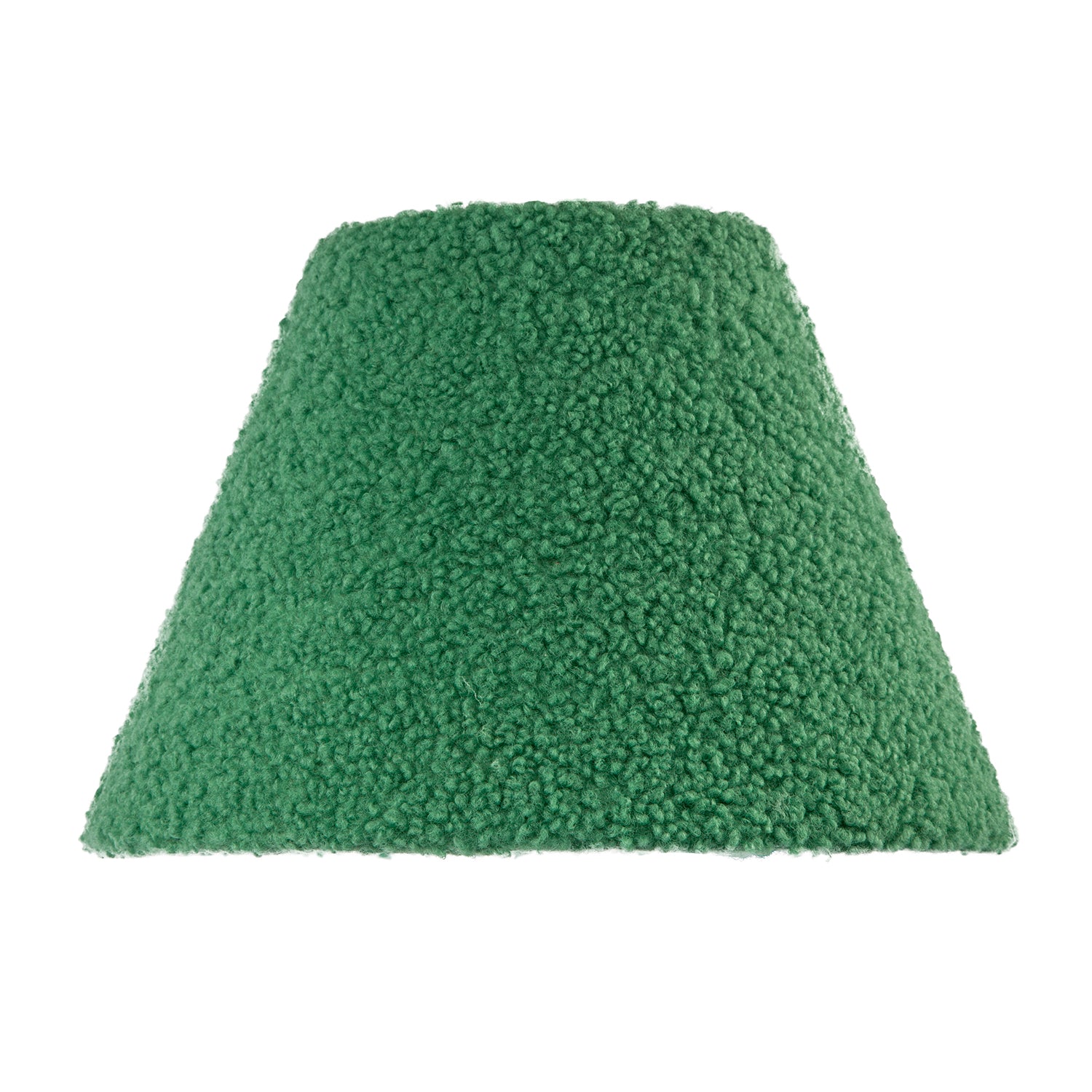 Emerald Green Textured Velvet Wool Fabric Lamp Shade with White Inner Image 3
