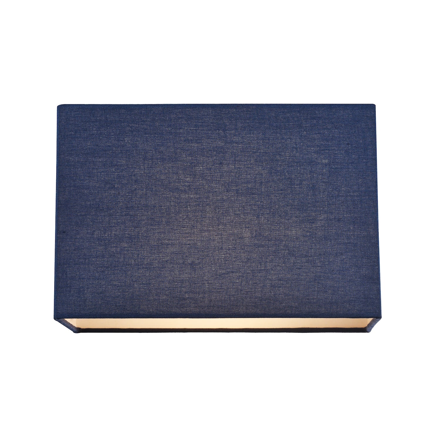 Contemporary and Stylish Navy Midnight Blue Linen Fabric Rectangular Lamp Shade Image 2