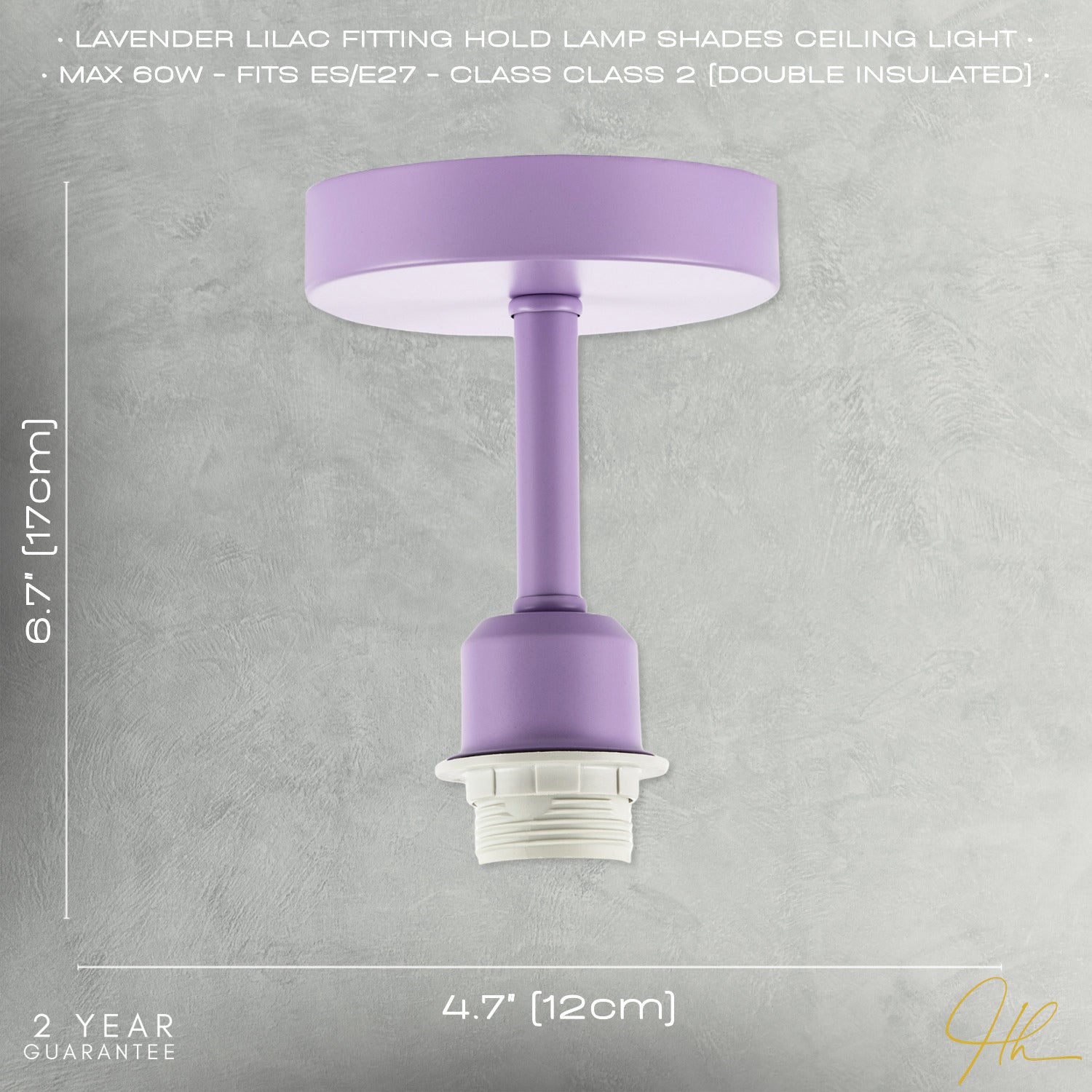 Traditional Lavender Lilac Ceiling Light Fitting to Hold Lamp Shades Image 7