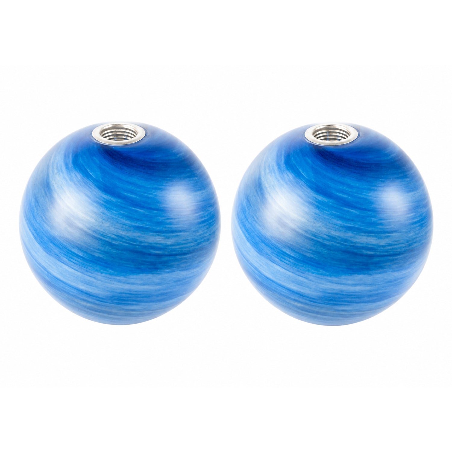 Stylish Pair of Blue Marble Swirl Glass Shades for G9 Lamp Holders Image 1