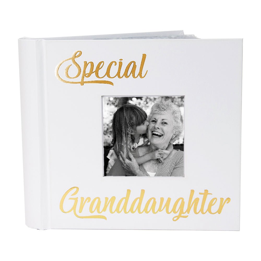 Modern Special Granddaughter Photo Album with Gold Text - Holds 80 4x6 Pictures Image 1