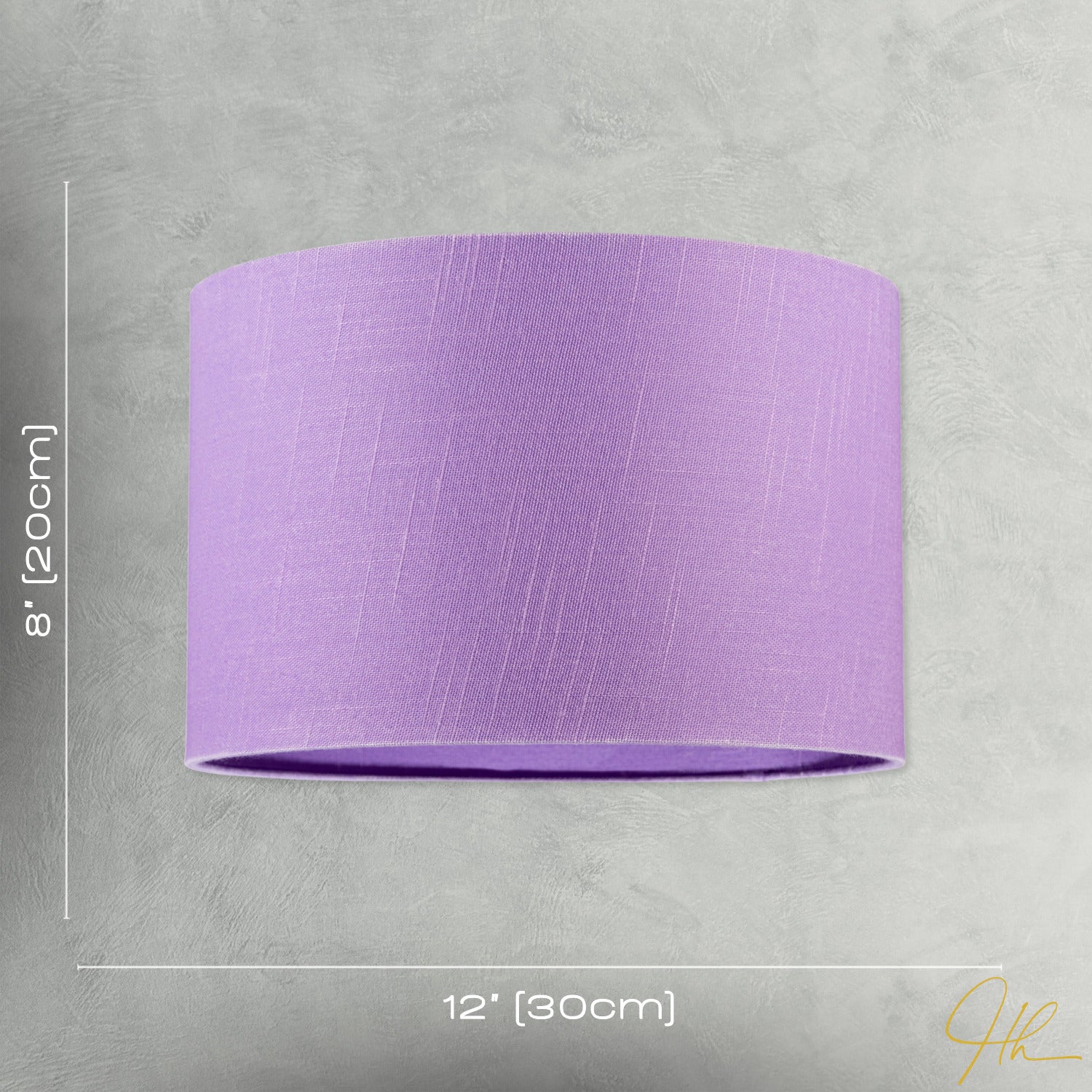 Modern Designer Lavender Oil Textured Linen Fabric Circular Lamp Shade Image 7