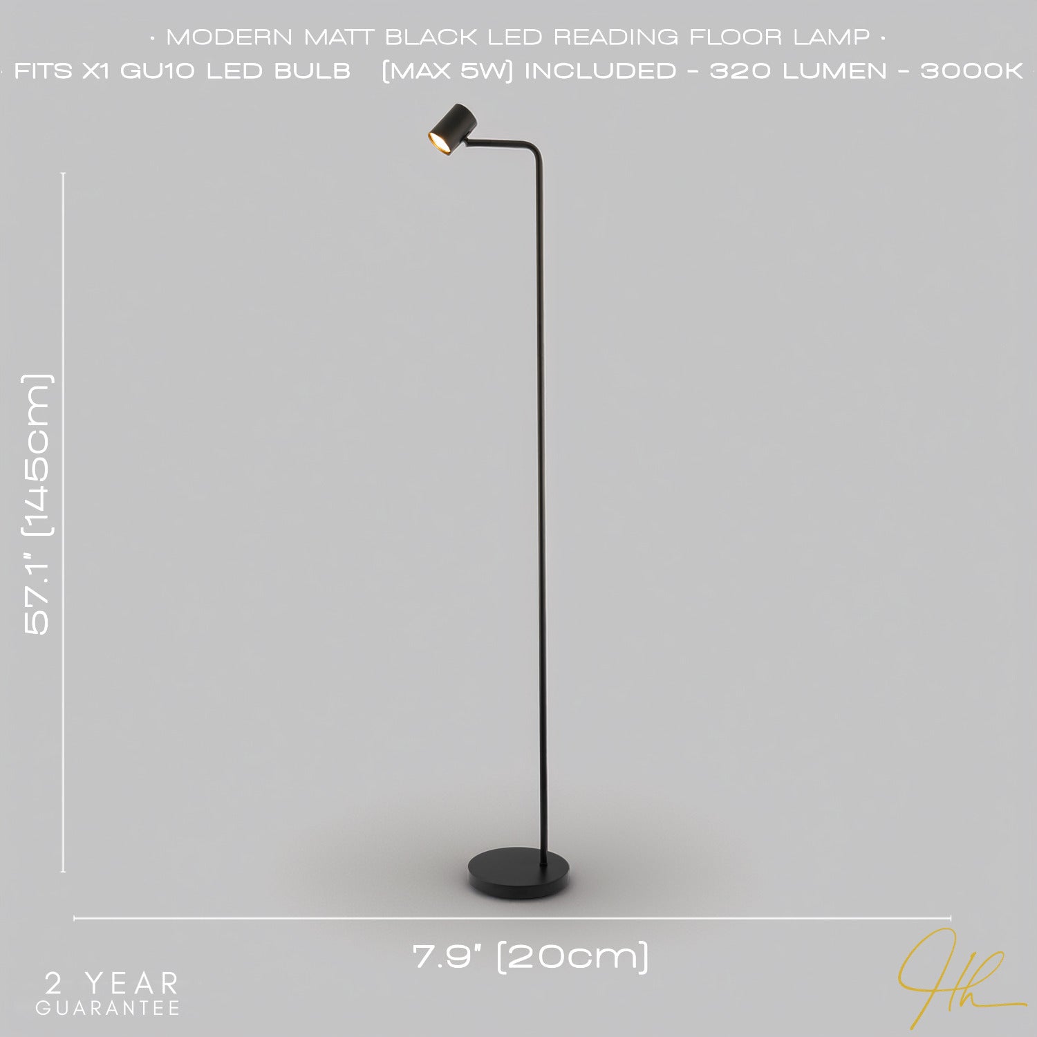 Modern LED Spot Matt Black Metal Floor Lamp with Foot Switch and Adjustable Head Image 6