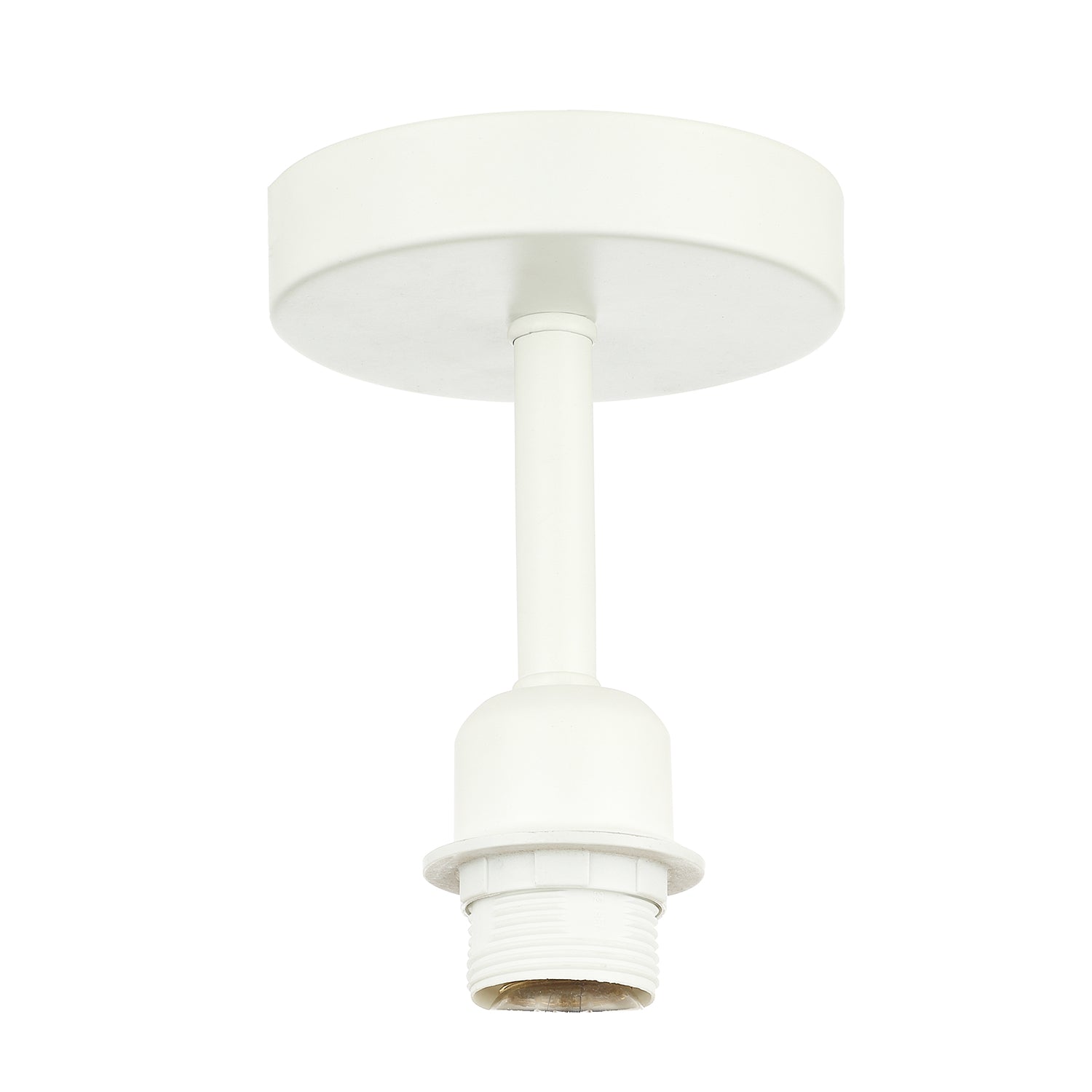 Traditional Matt White Ceiling Light Fitting for Industrial Style Light Bulbs Image 1