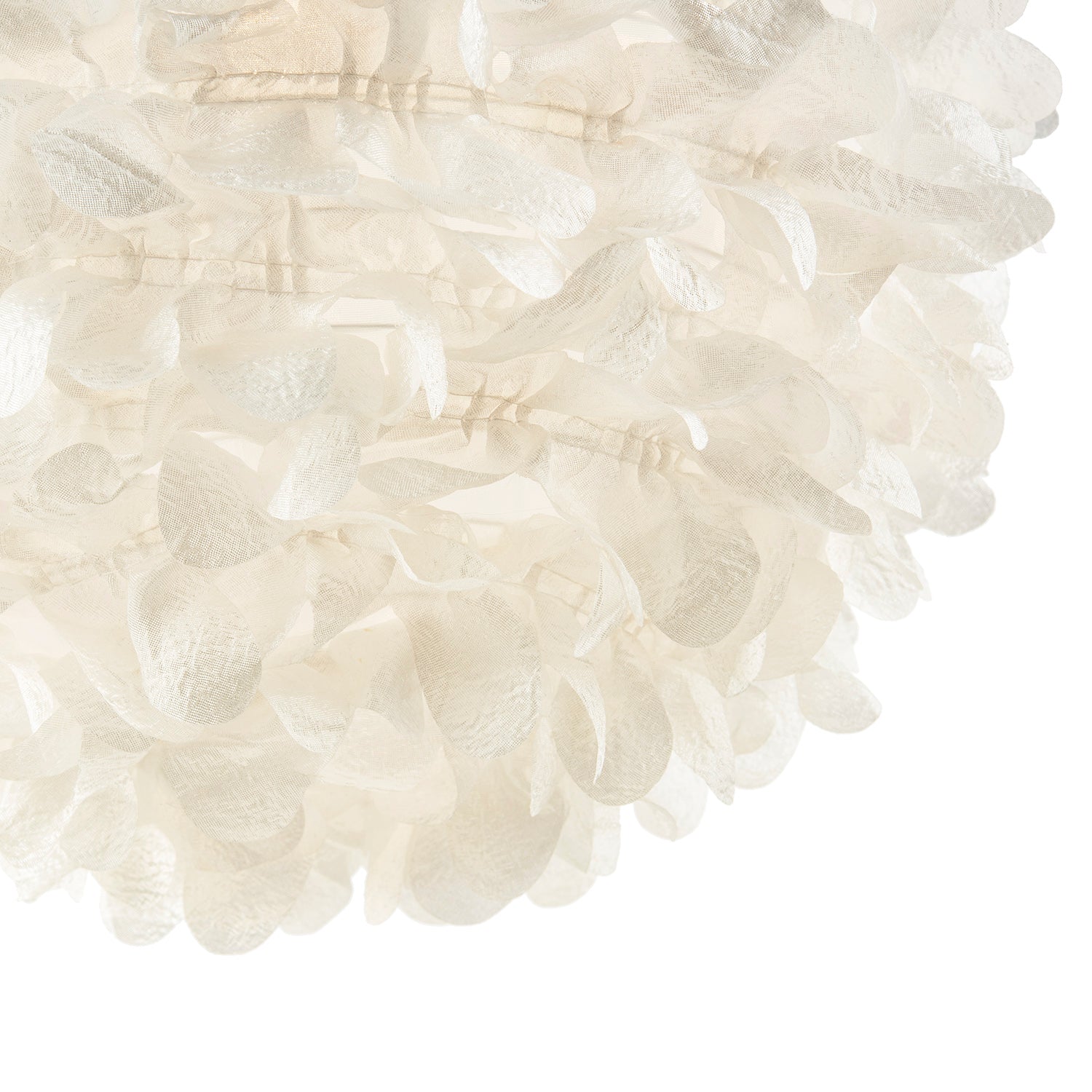 Chic Designer 30cm Pendant Light Shade with White Fabric Folded Petals Image 5