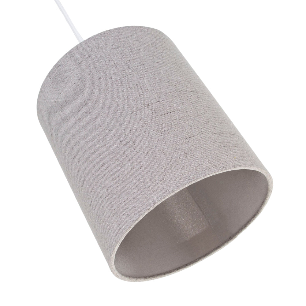 Contemporary and Sleek Grey Linen Fabric 6" Cylindrical Lamp Shade 60w Maximum Image 4