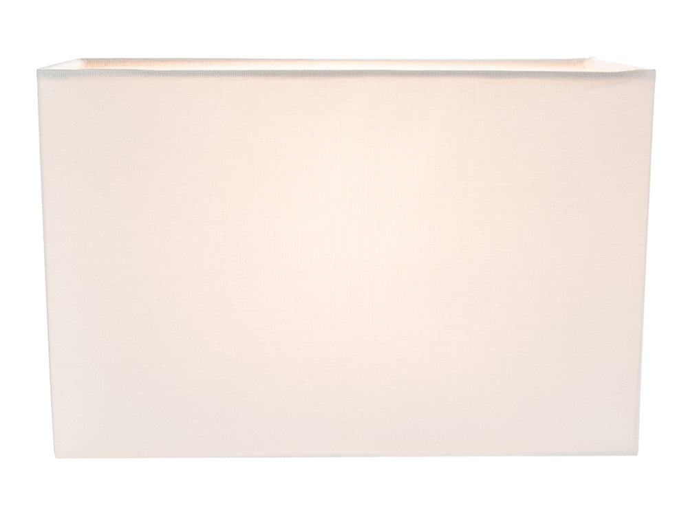 Contemporary and Stylish White Linen Fabric Rectangular Lamp Shade Image 2