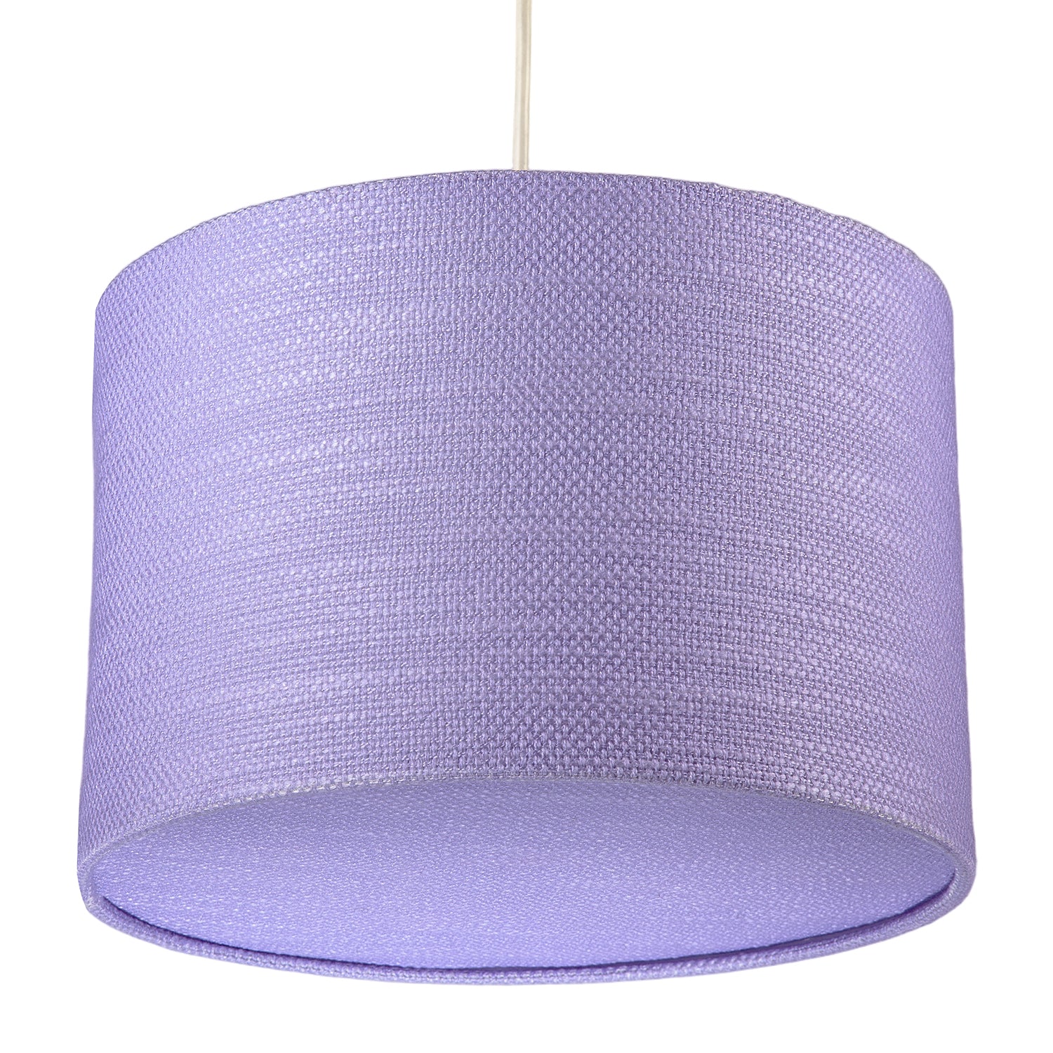 Modern Lavender Rose Textured Linen Pendant Light Shade with Diffuser Image 4