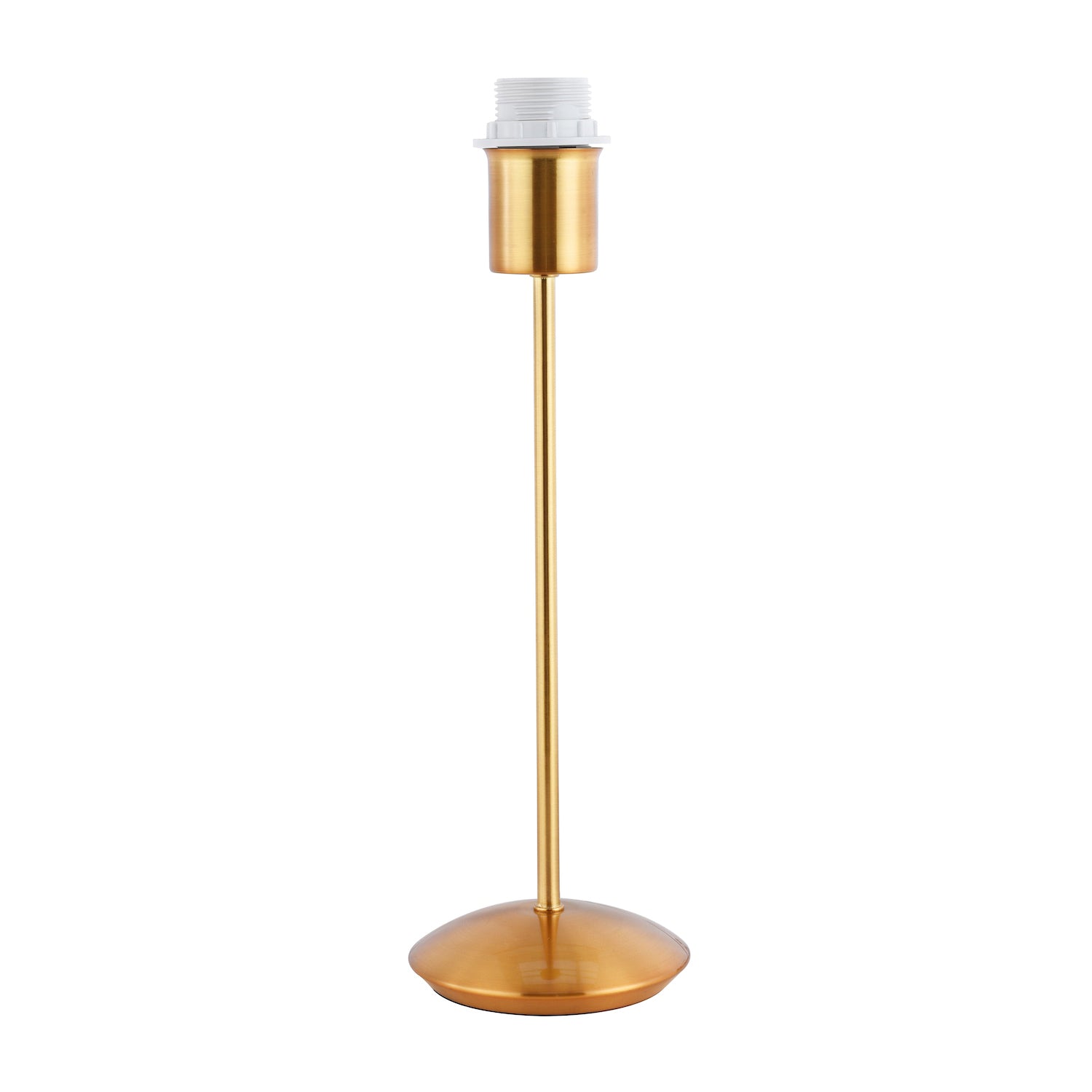 Contemporary and Sleek Brushed Gold Metal Table Lamp Base with Inline Switch Image 1