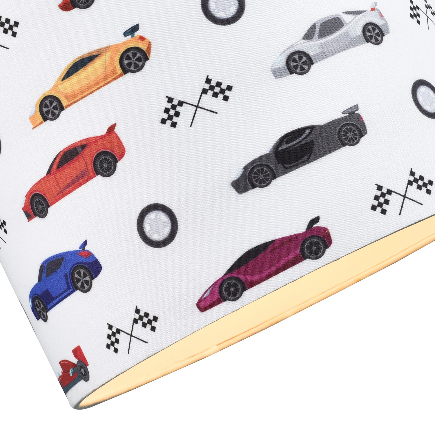 Modern and Colourful Racing Cars Kids Cotton Fabric Round Drum Lamp Shade - 25cm Image 3