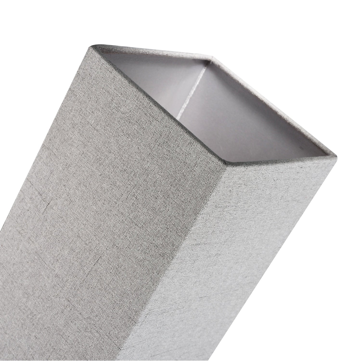 Modern and Stylish Stitched Effect Grey Linen Fabric Rectangular 25cm Lampshade Image 3