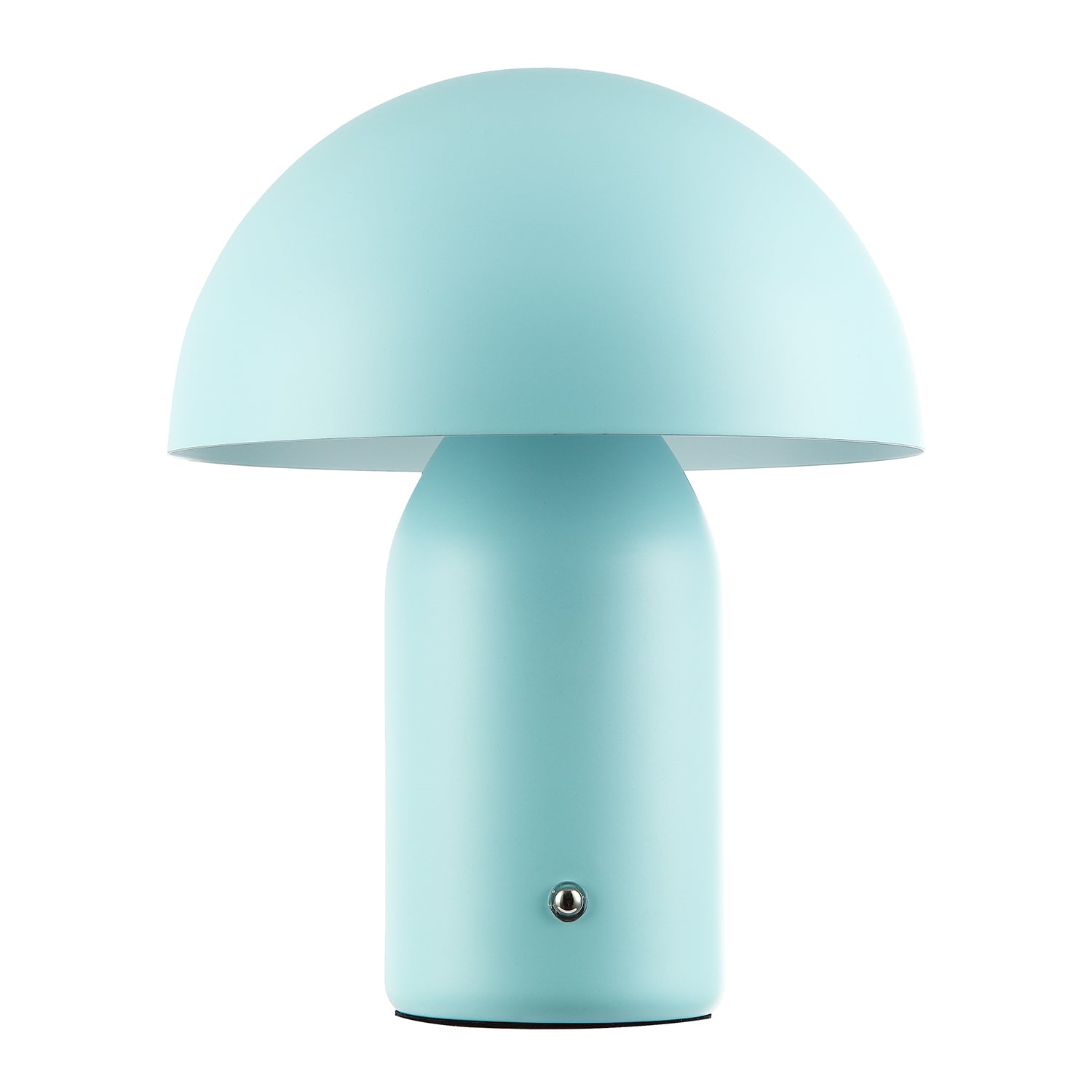 Modern Rechargeable Mushroom Table Lamp in Mat Duck Egg with Touch Dimmer Button Image 1