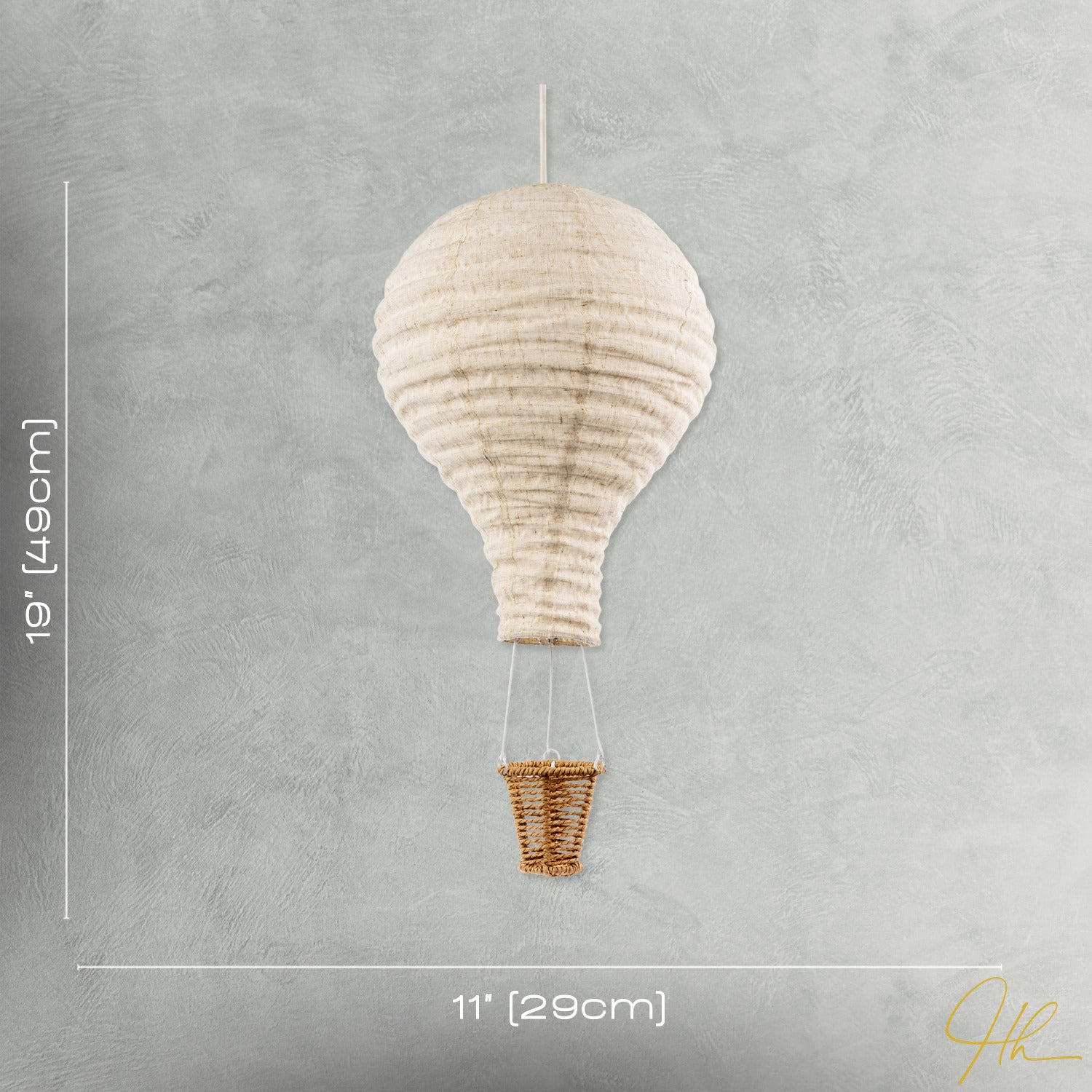 Modern Hot Air Balloon Oatmeal Linen Easy Fit Pendant Lighting Shade Image 7