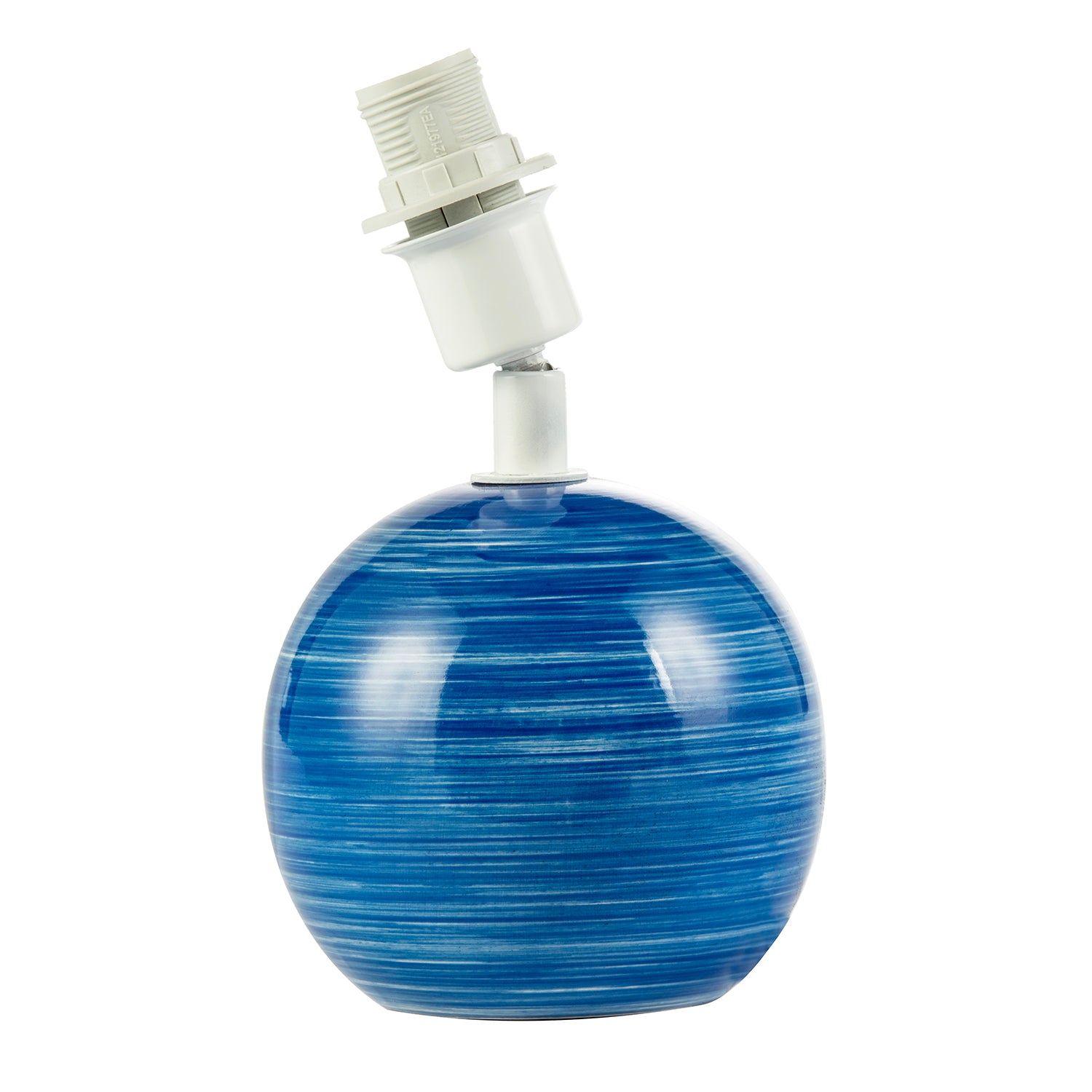 Blue and White Ceramic Gloss Table Lamp Base with Tiltable Lamp Holder Image 3