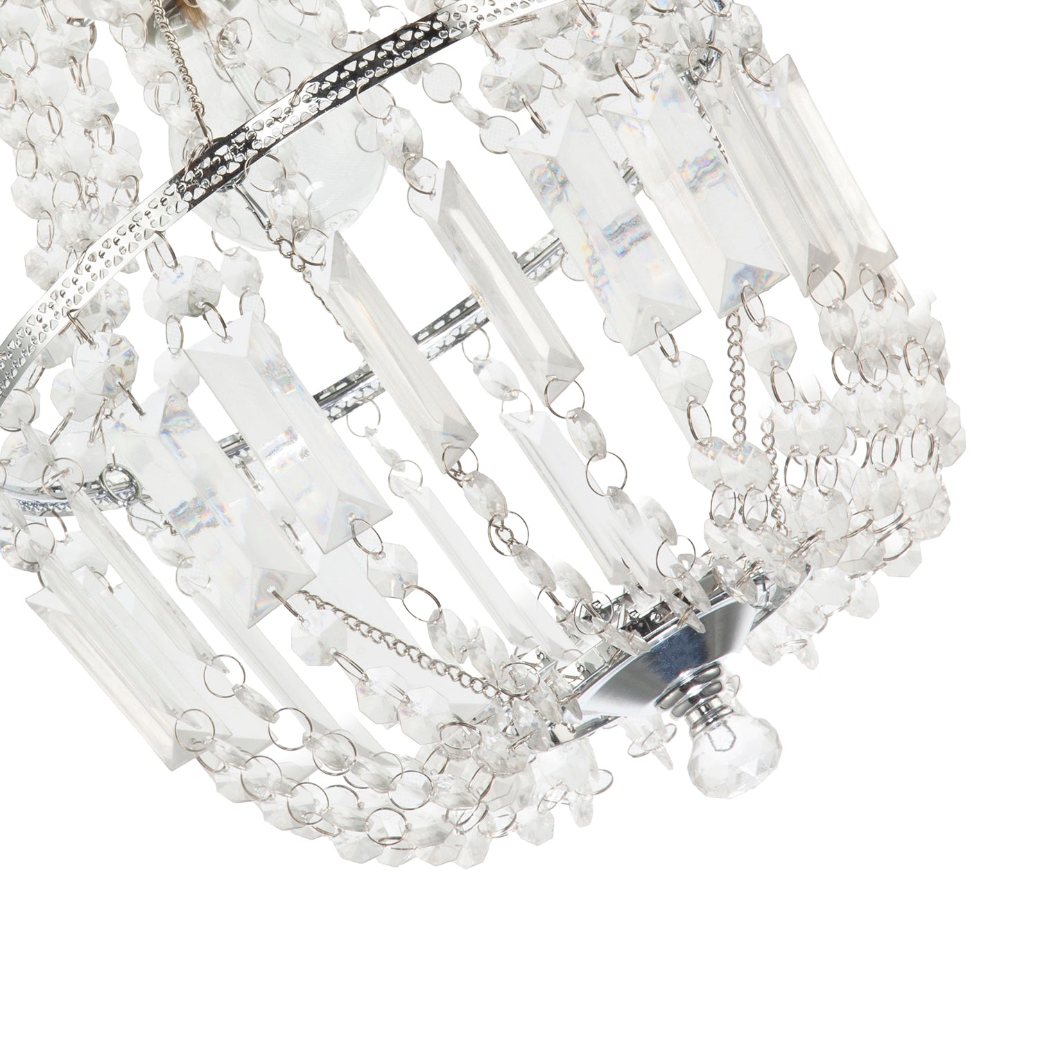 Traditional Vintage Style Pendant Lighting Shade with Clear Acrylic Image 4