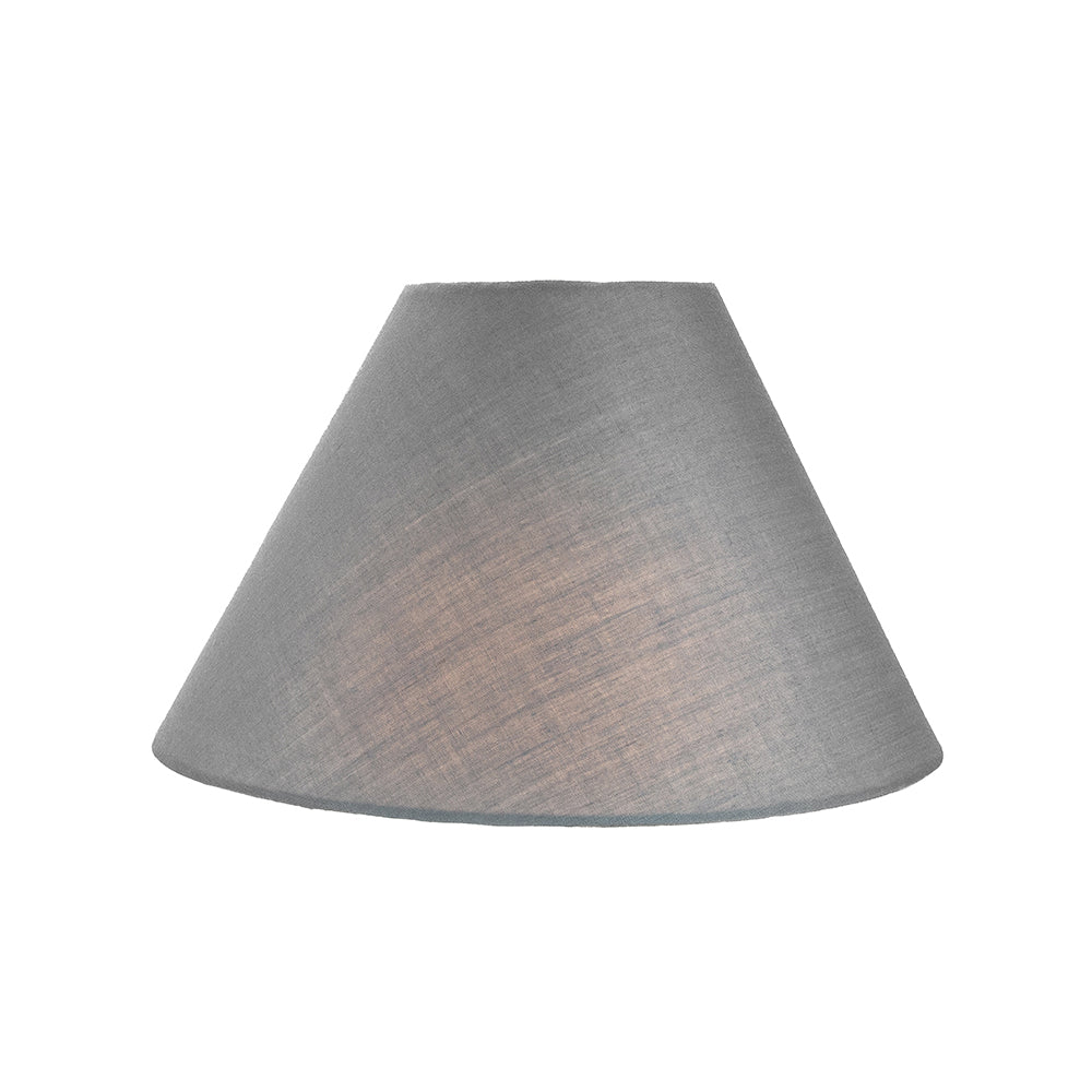 Traditional 8" Grey Cotton Coolie Lampshade Suitable for Table Lamp or Pendant Image 2